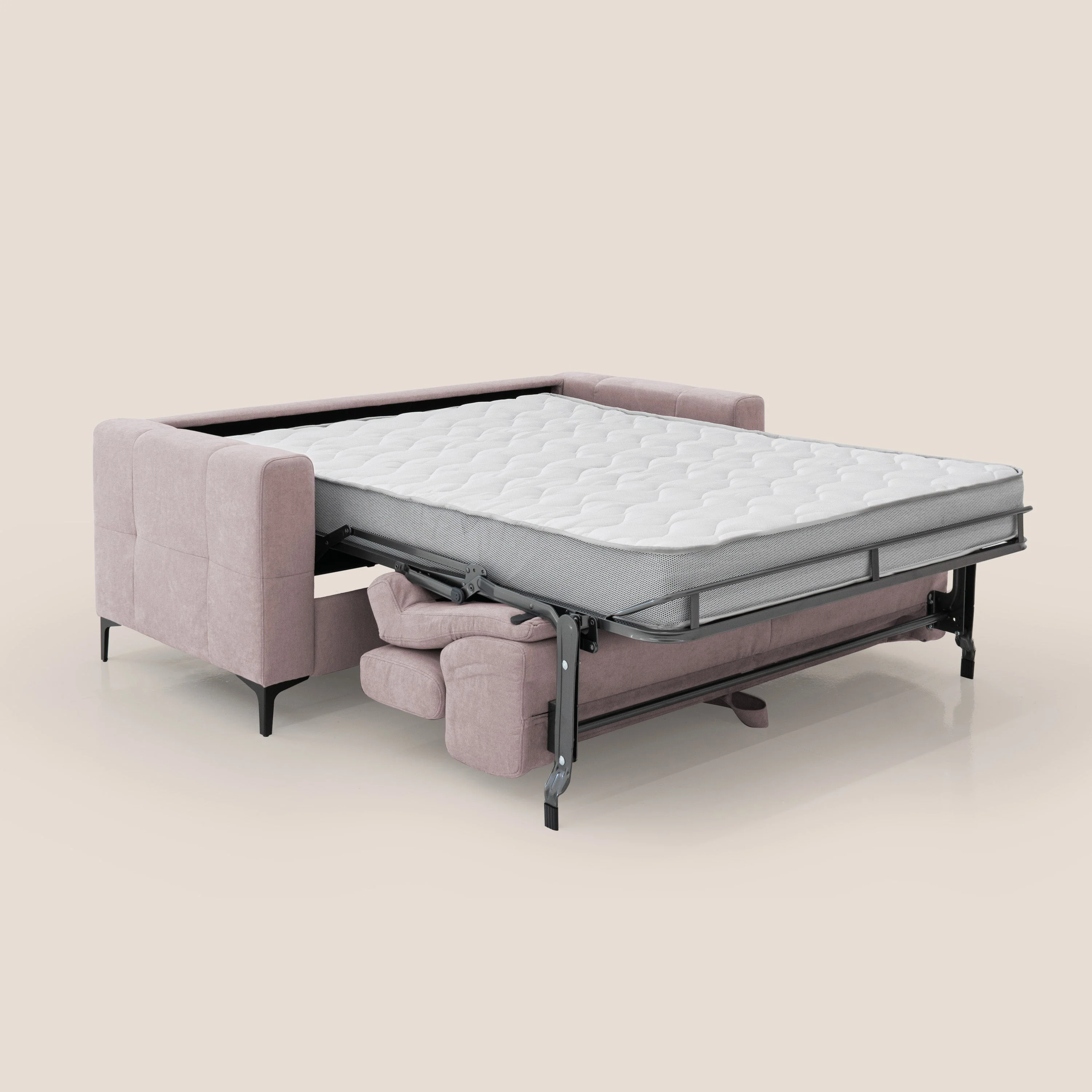 Gardenia canapé convertible matelas H 18cm avec têtières réglables et revêtement imperméable T02 rose - Image 2