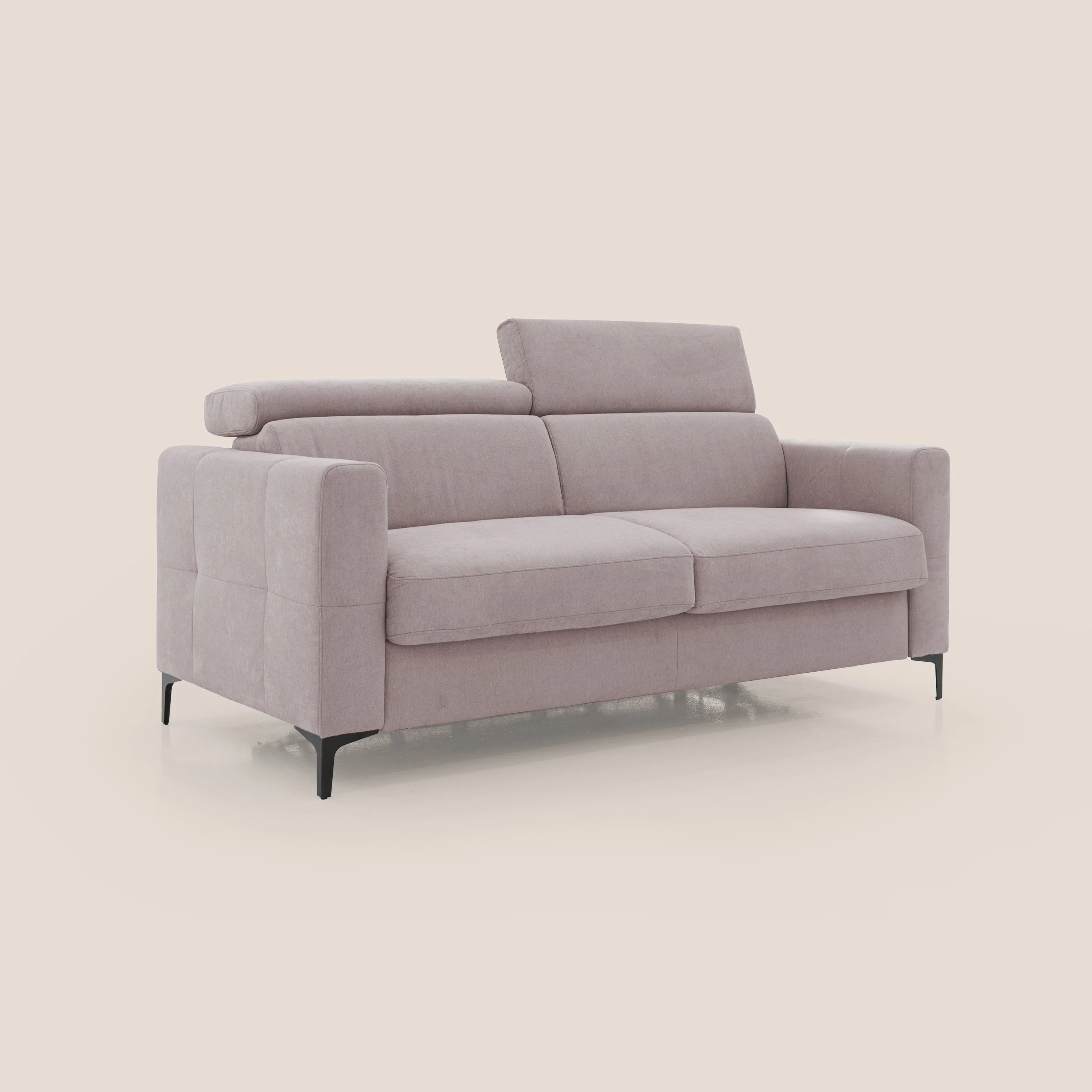 Gardenia canapé convertible matelas H 18cm avec têtières réglables et revêtement imperméable T02 rose - Image 3