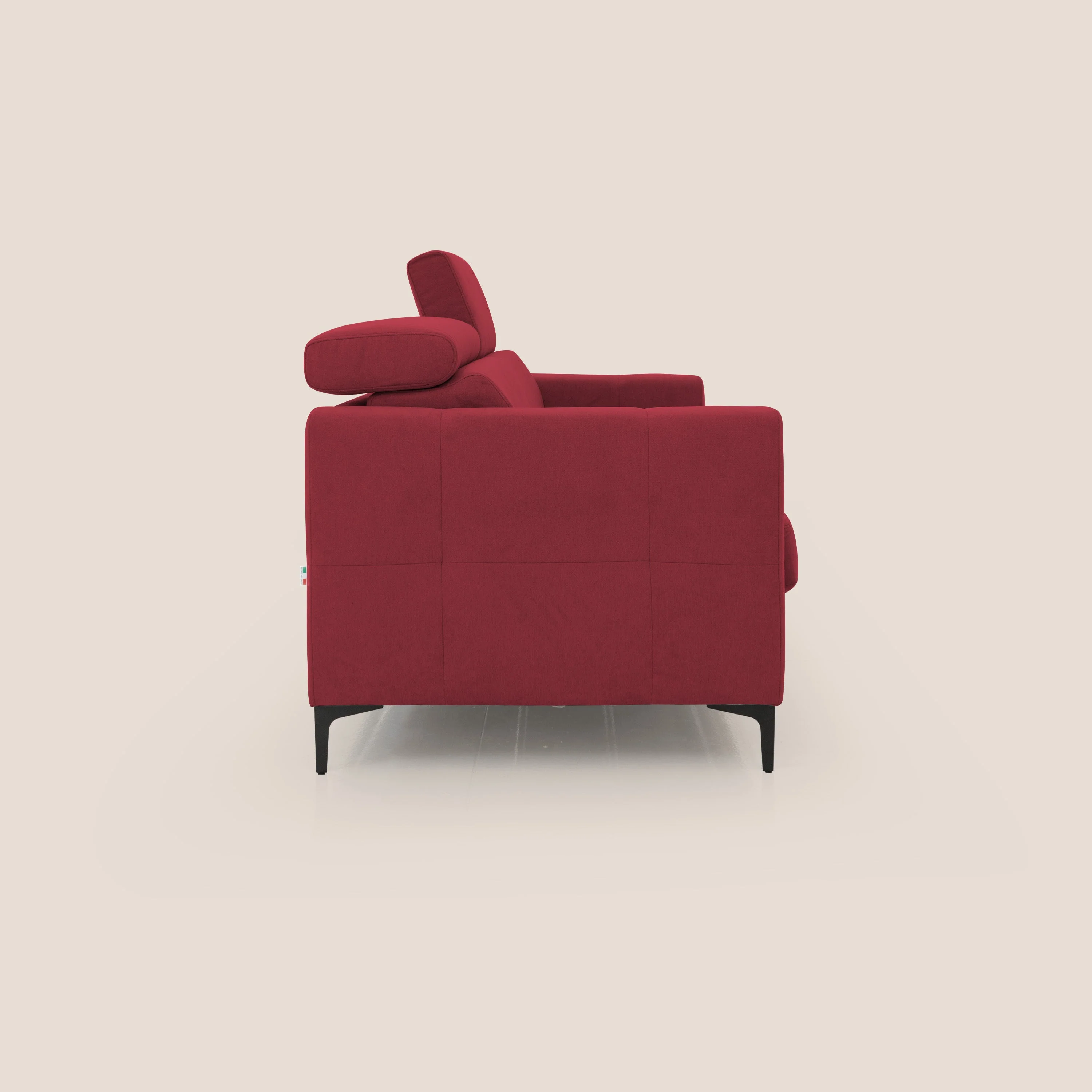 Gardenia canapé convertible matelas H 18cm avec têtières réglables et revêtement imperméable T02 rouge - Image 7