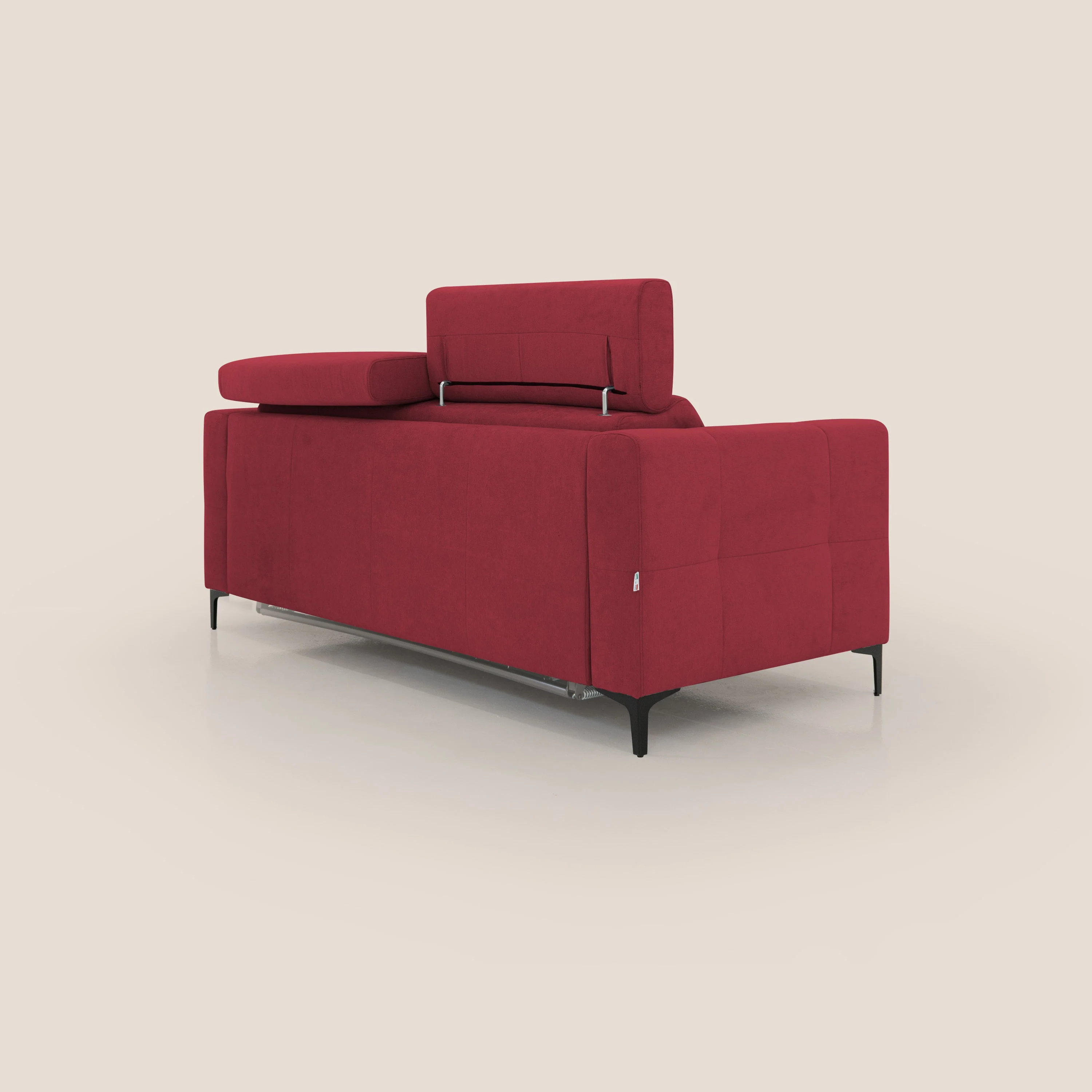Gardenia canapé convertible matelas H 18cm avec têtières réglables et revêtement imperméable T02 rouge - Image 8