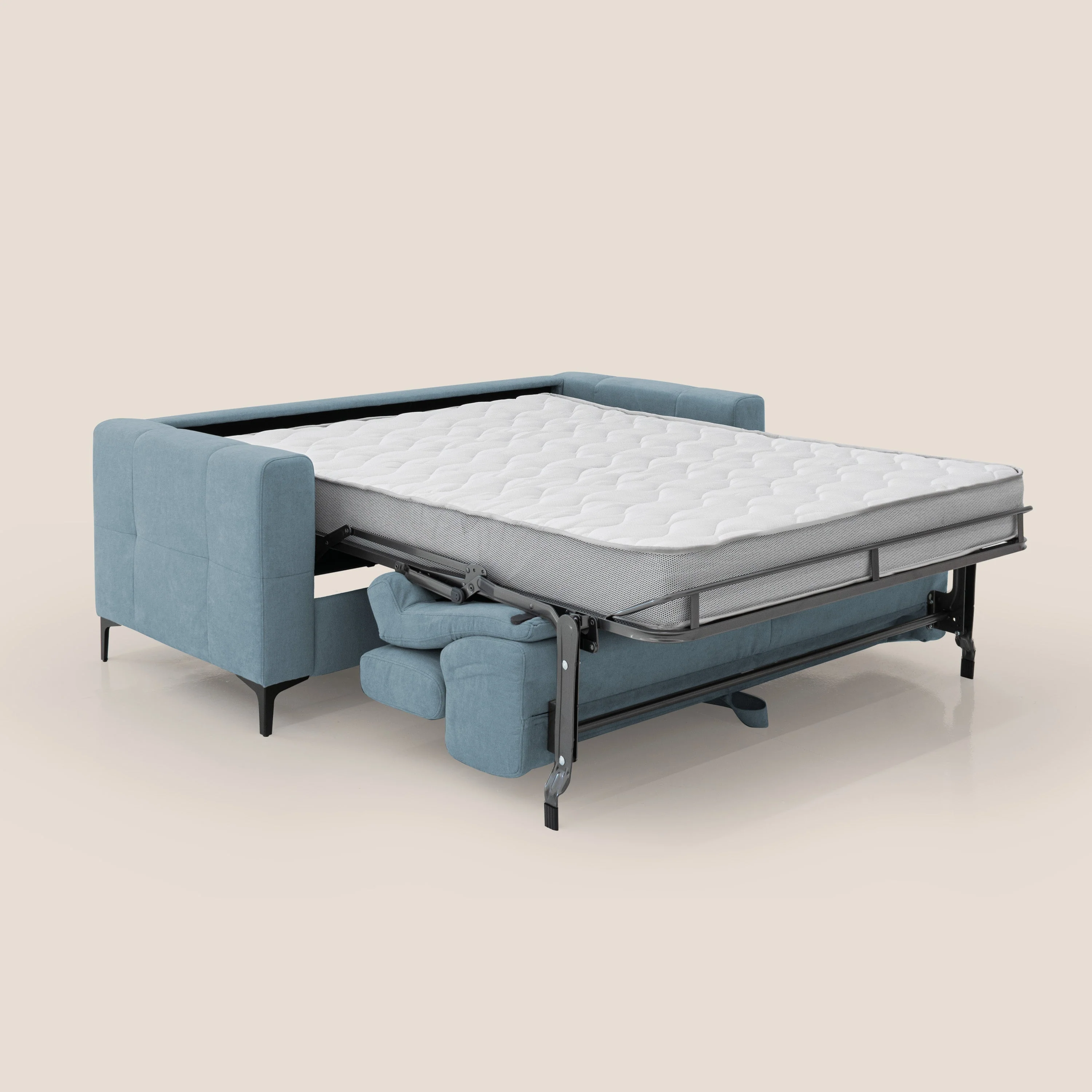 Gardenia canapé convertible matelas H 18cm avec têtières réglables et revêtement imperméable T02 sucre glace - Image 2