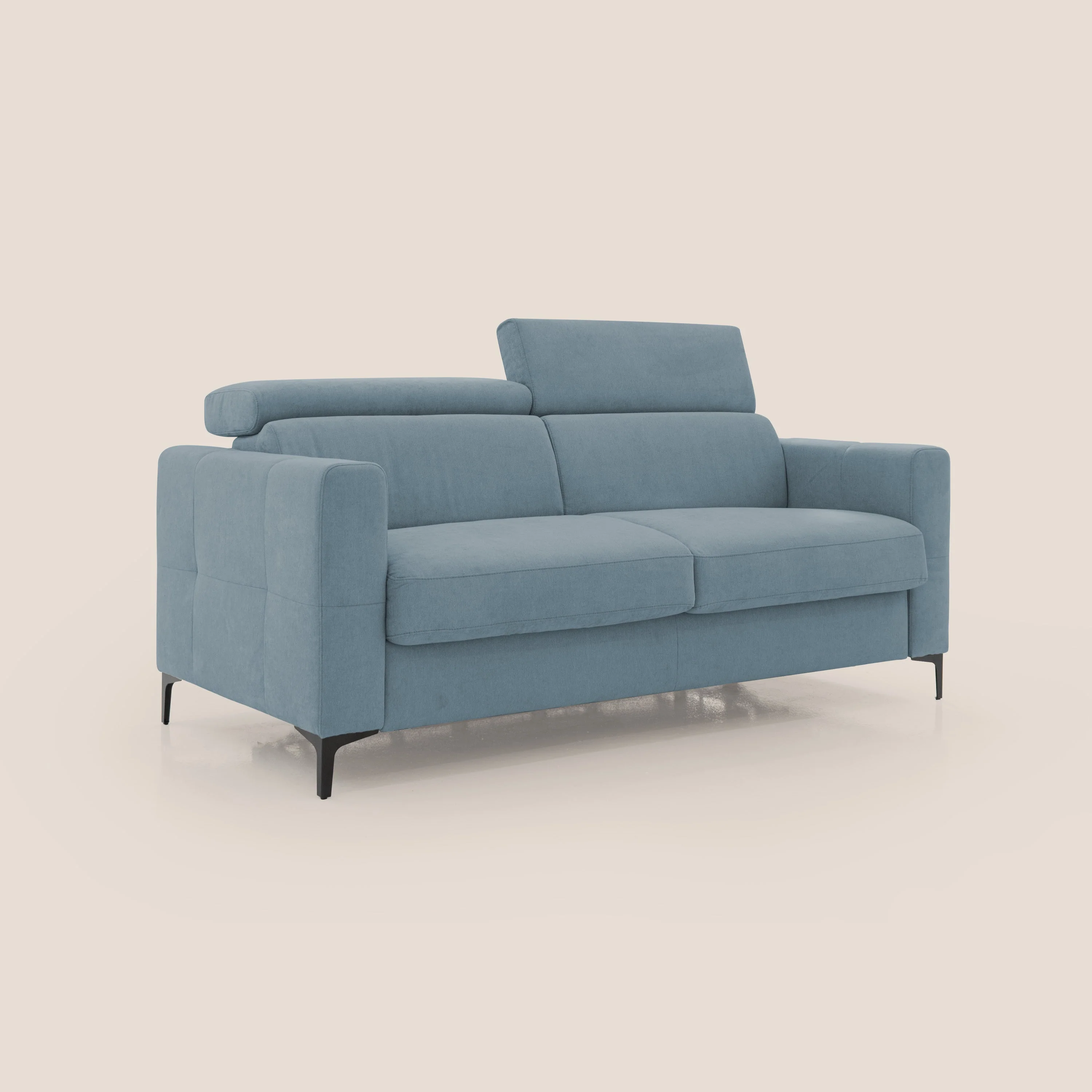Gardenia canapé convertible matelas H 18cm avec têtières réglables et revêtement imperméable T02 sucre glace - Image 3