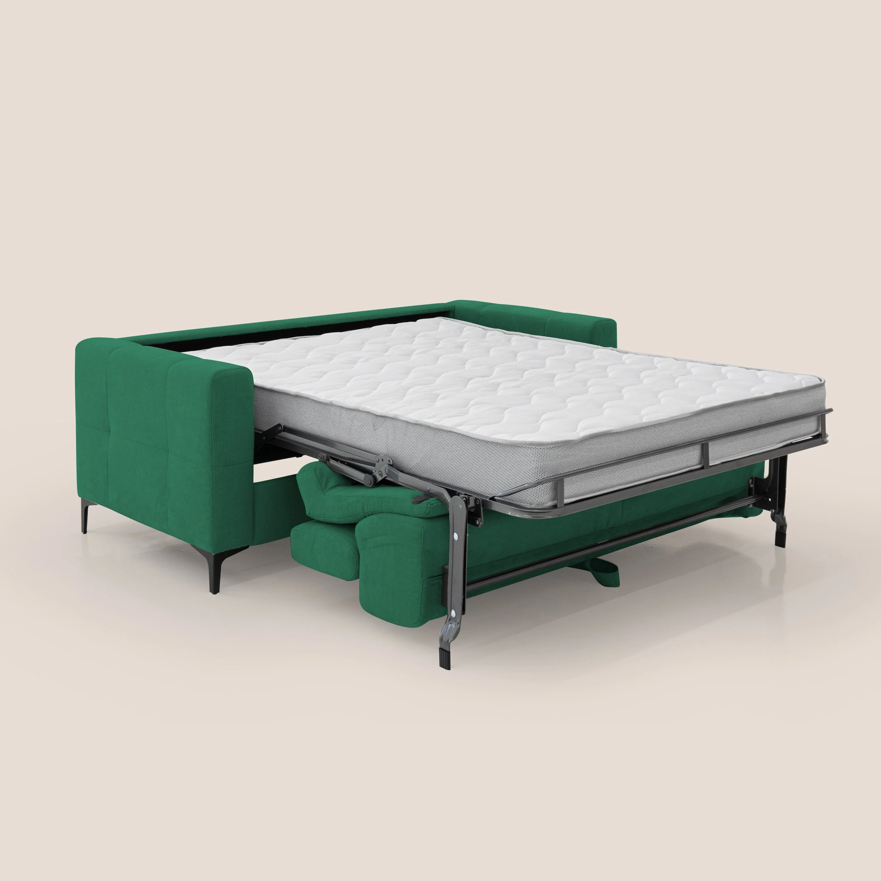 Gardenia canapé convertible matelas H 18cm avec têtières réglables et revêtement imperméable T02 vert - Image 2