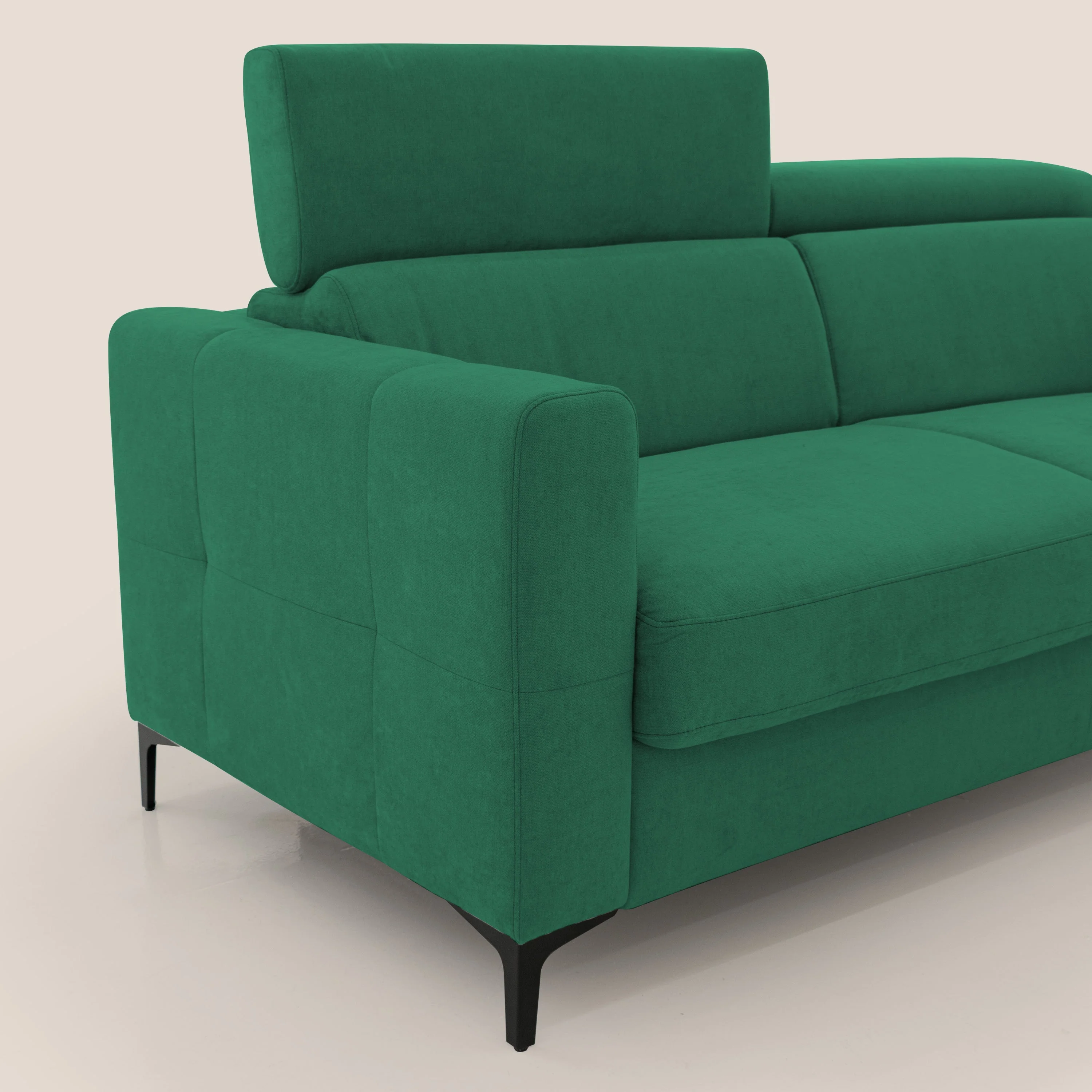 Gardenia canapé convertible matelas H 18cm avec têtières réglables et revêtement imperméable T02 vert - Image 5