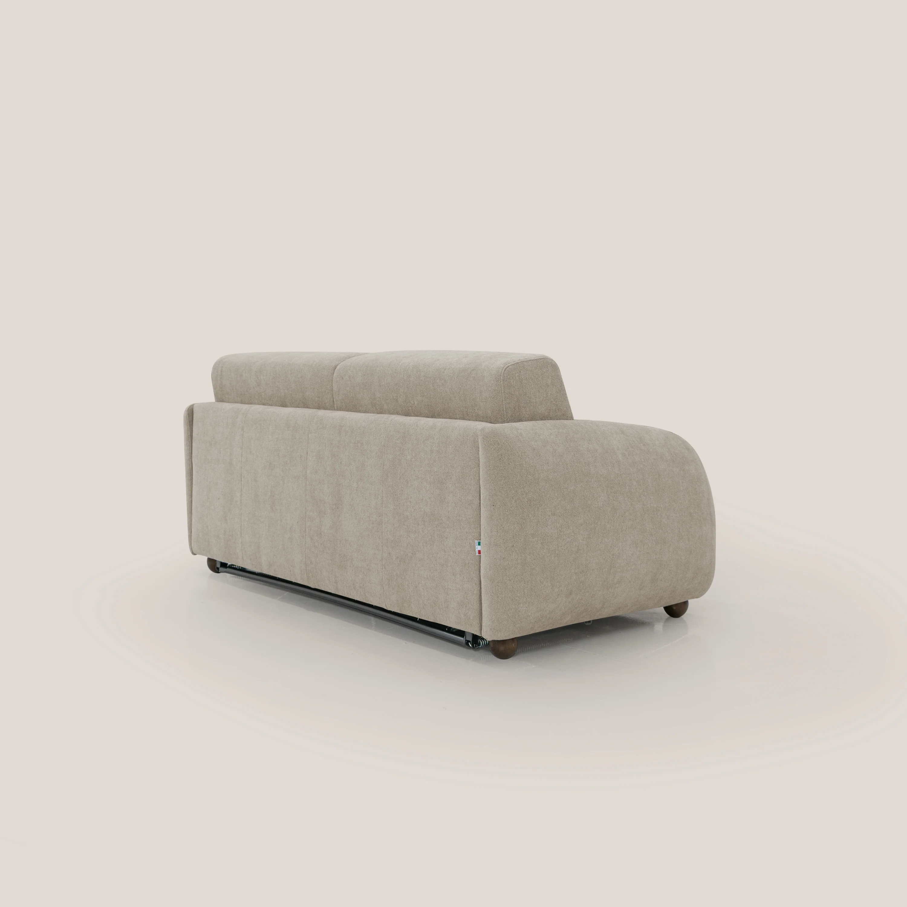Giglio canapé convertible Japandi avec matelas H 18cm en bouclette imperméable T07 beige - Image 9