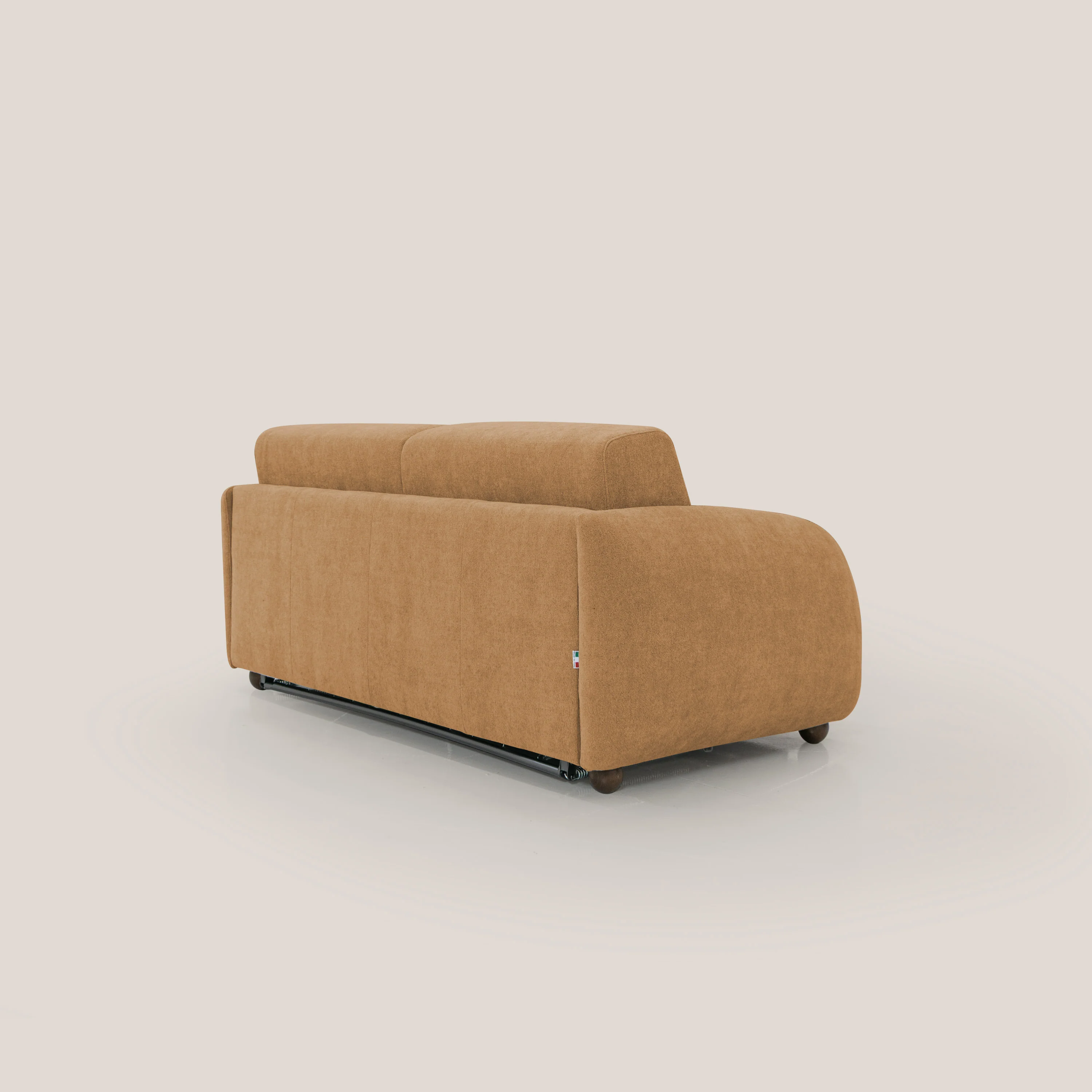Giglio canapé convertible Japandi avec matelas H 18cm en bouclette imperméable T07 orange - Image 8