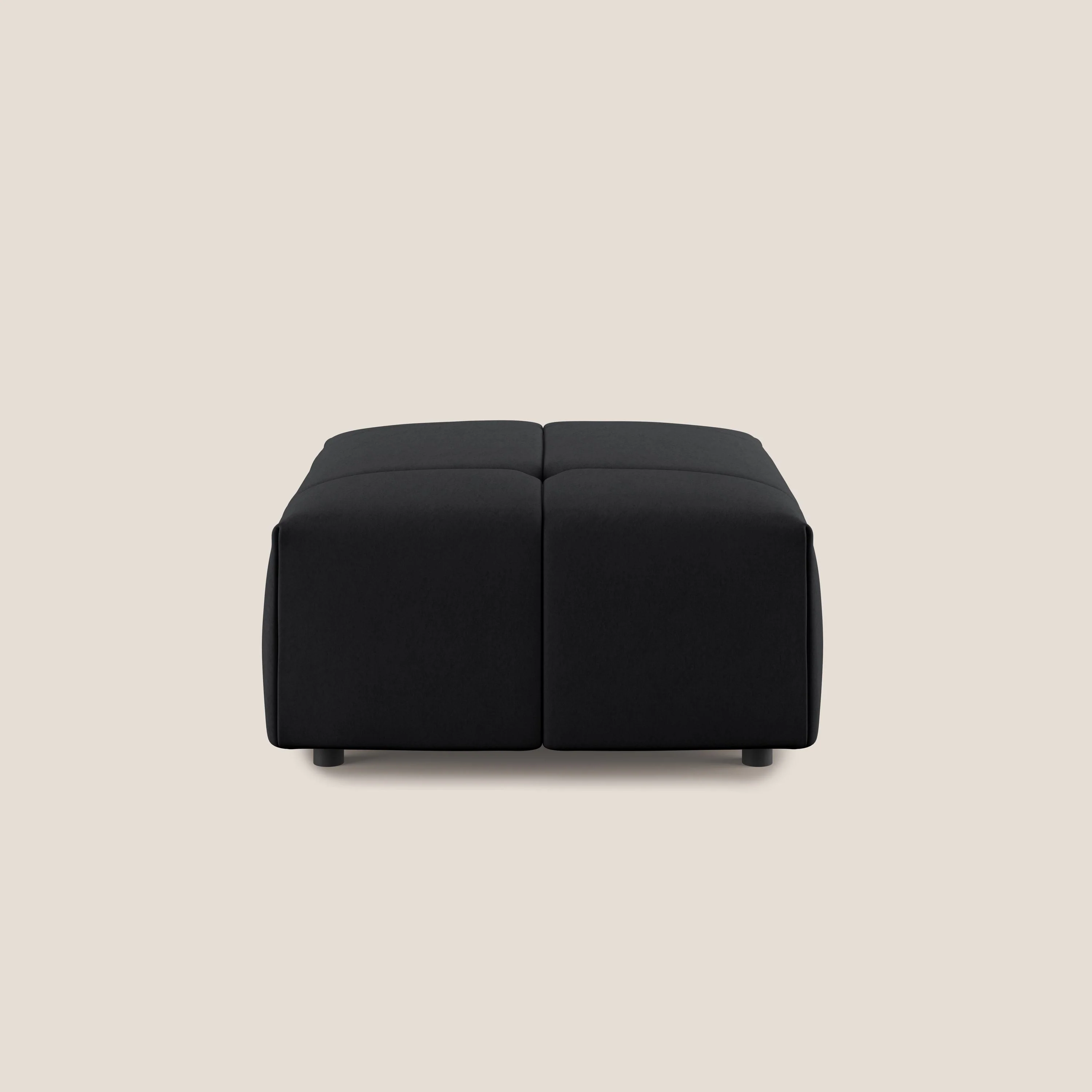 Giotto pouf en velours doux et imperméable T09 anthracite - Image 3