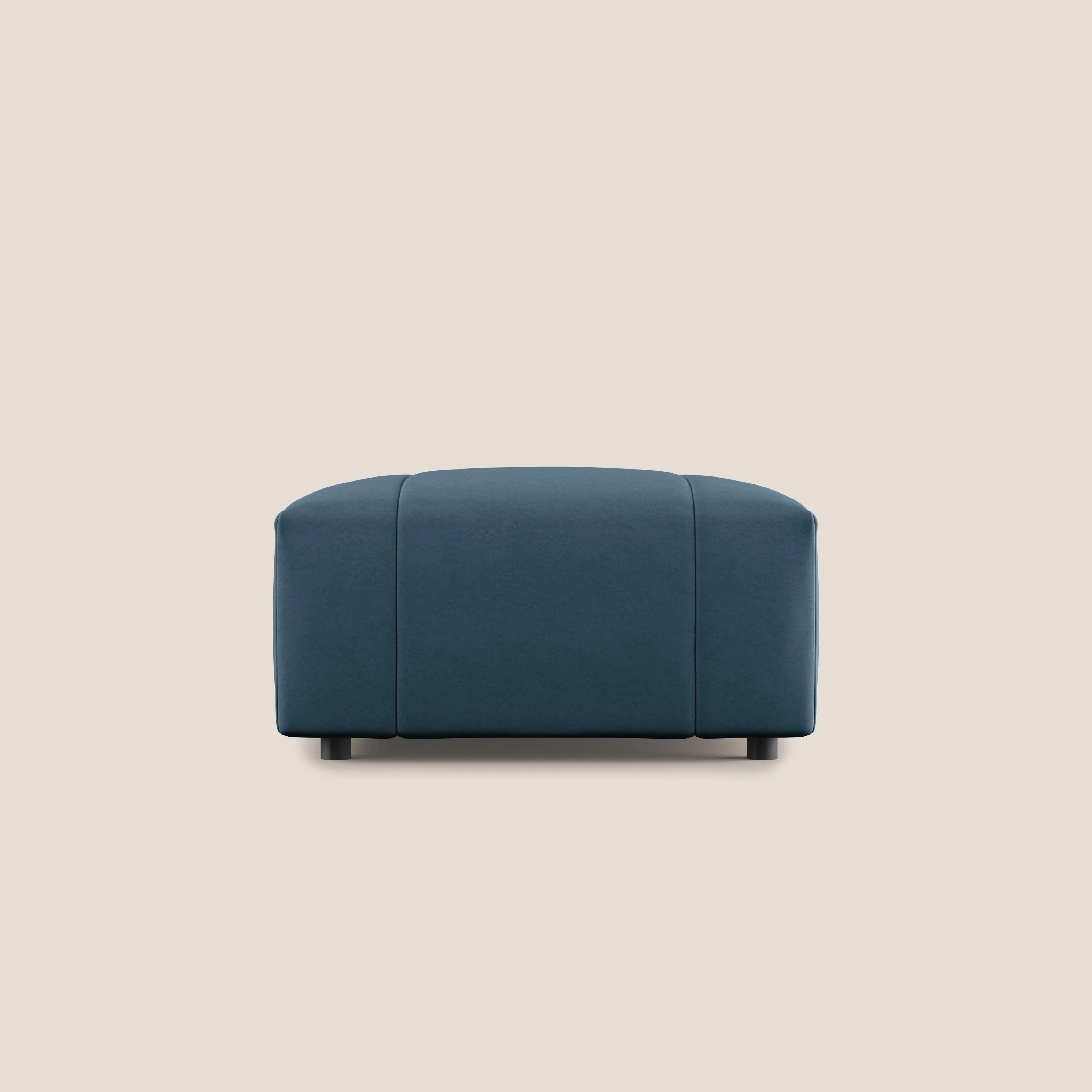 Giotto pouf en velours doux et imperméable T09 bleu