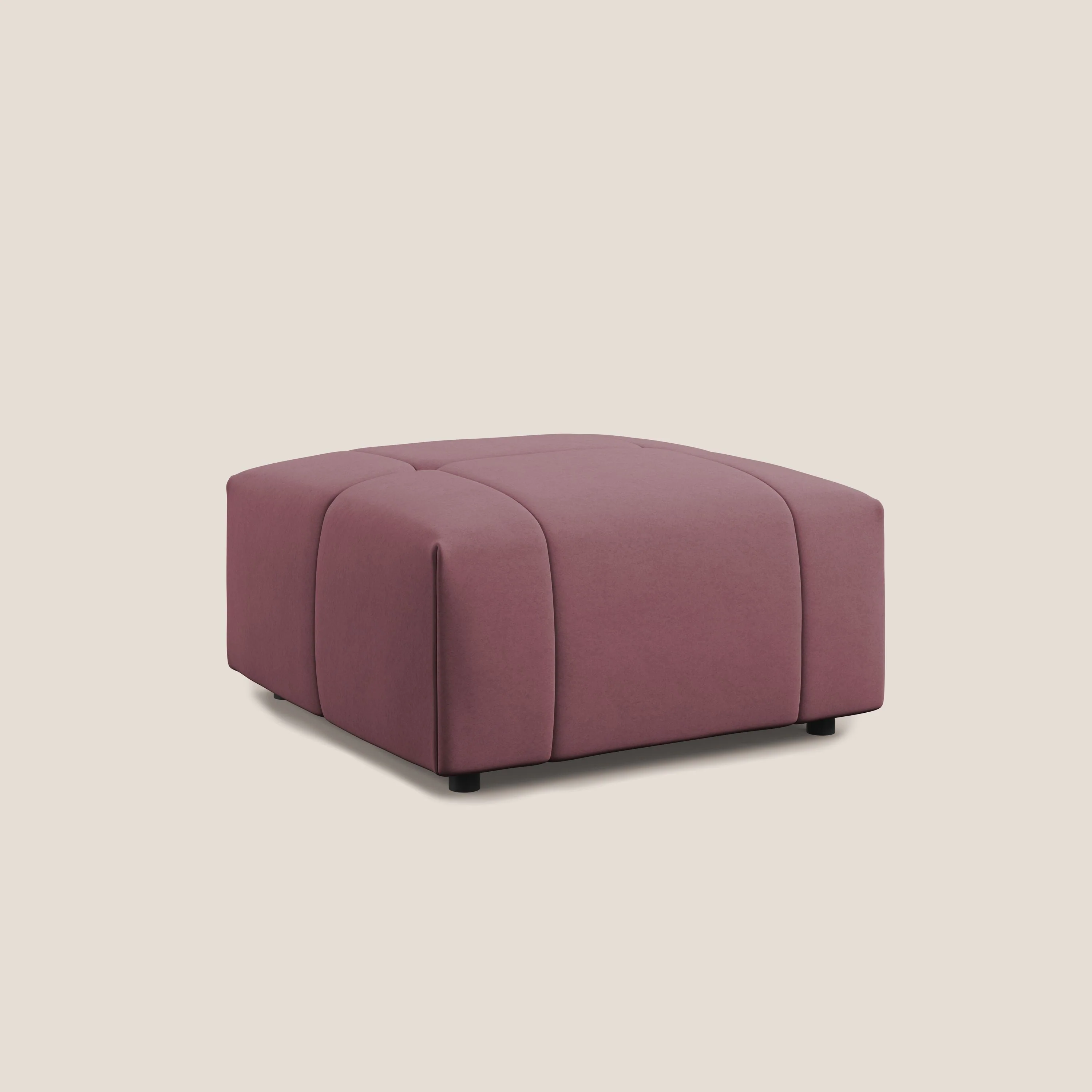 Giotto pouf en velours doux et imperméable T09 saumon - Image 2