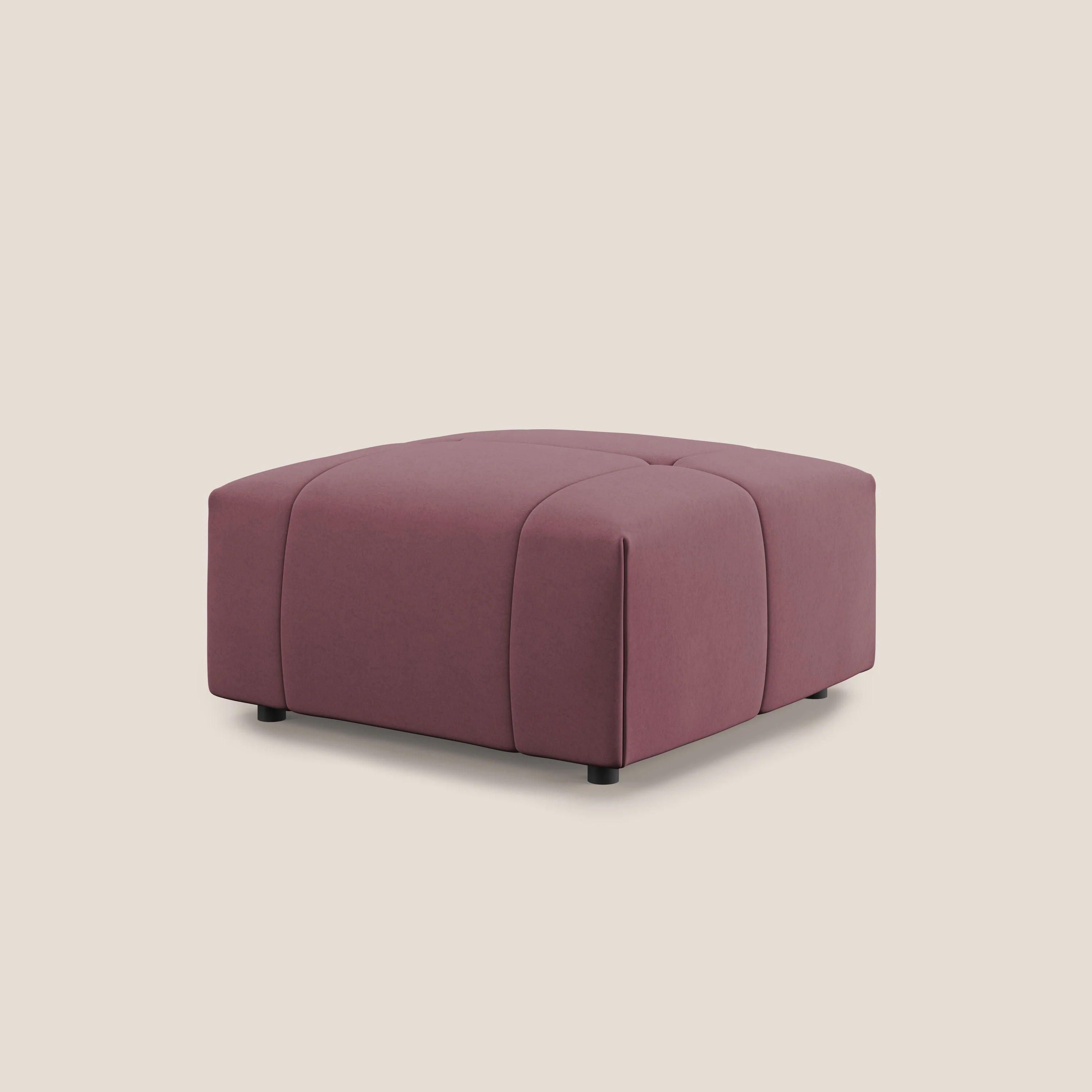 Giotto pouf en velours doux et imperméable T09 saumon - Image 4