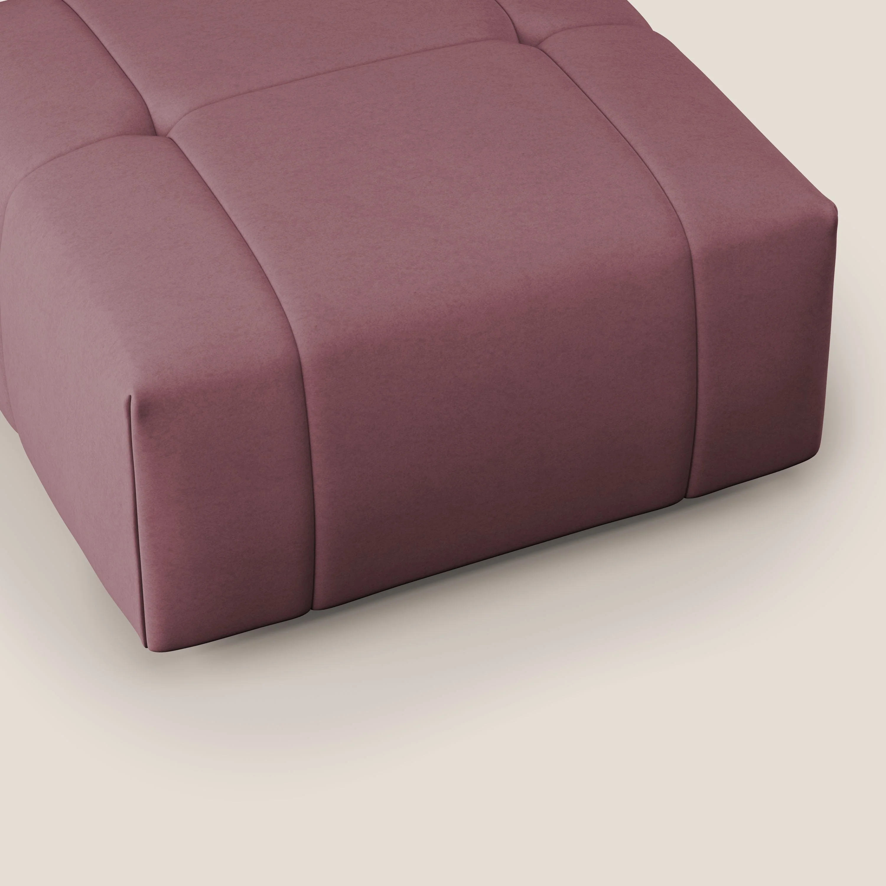 Giotto pouf en velours doux et imperméable T09 saumon - Image 6