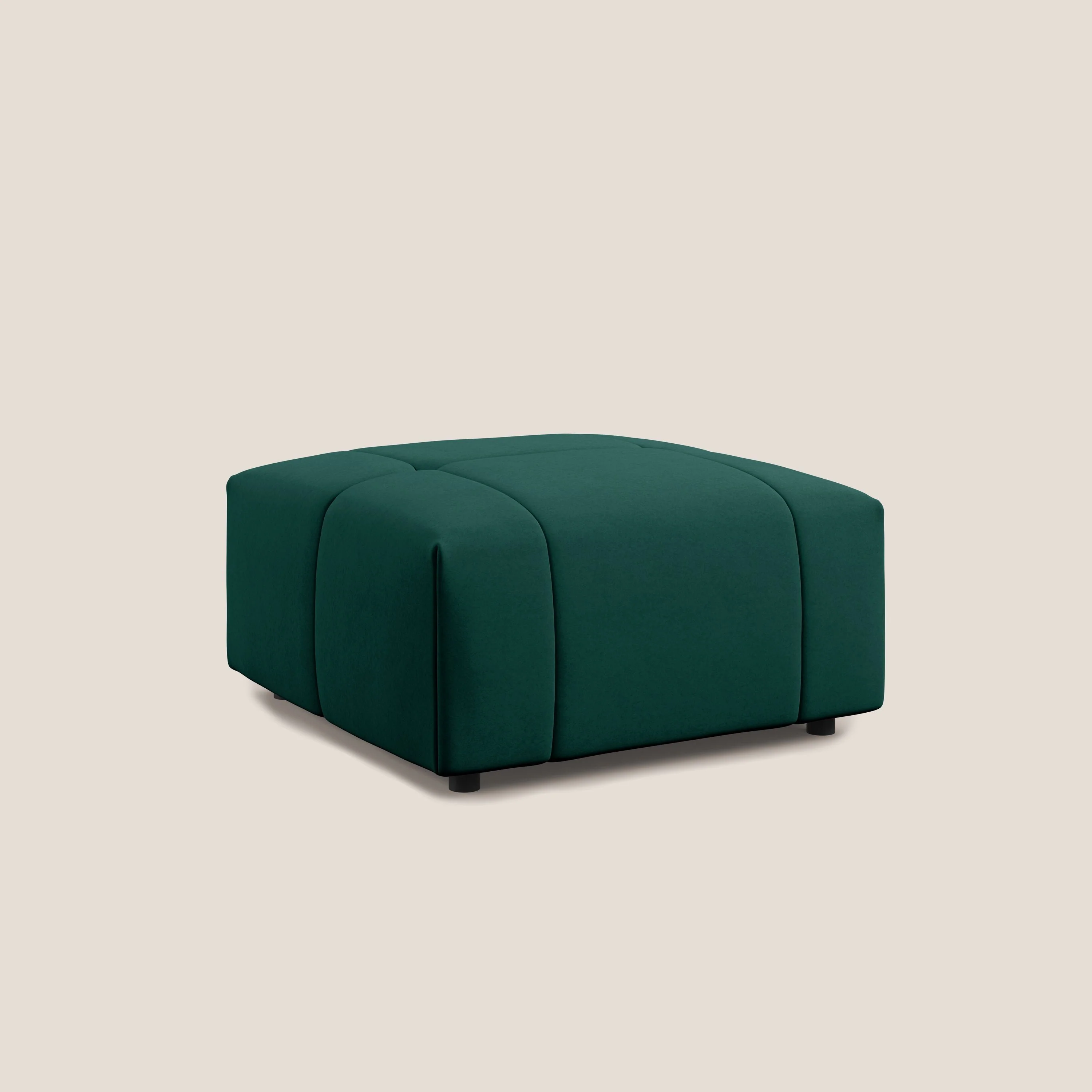 Giotto pouf en velours doux et imperméable T09 vert - Image 2