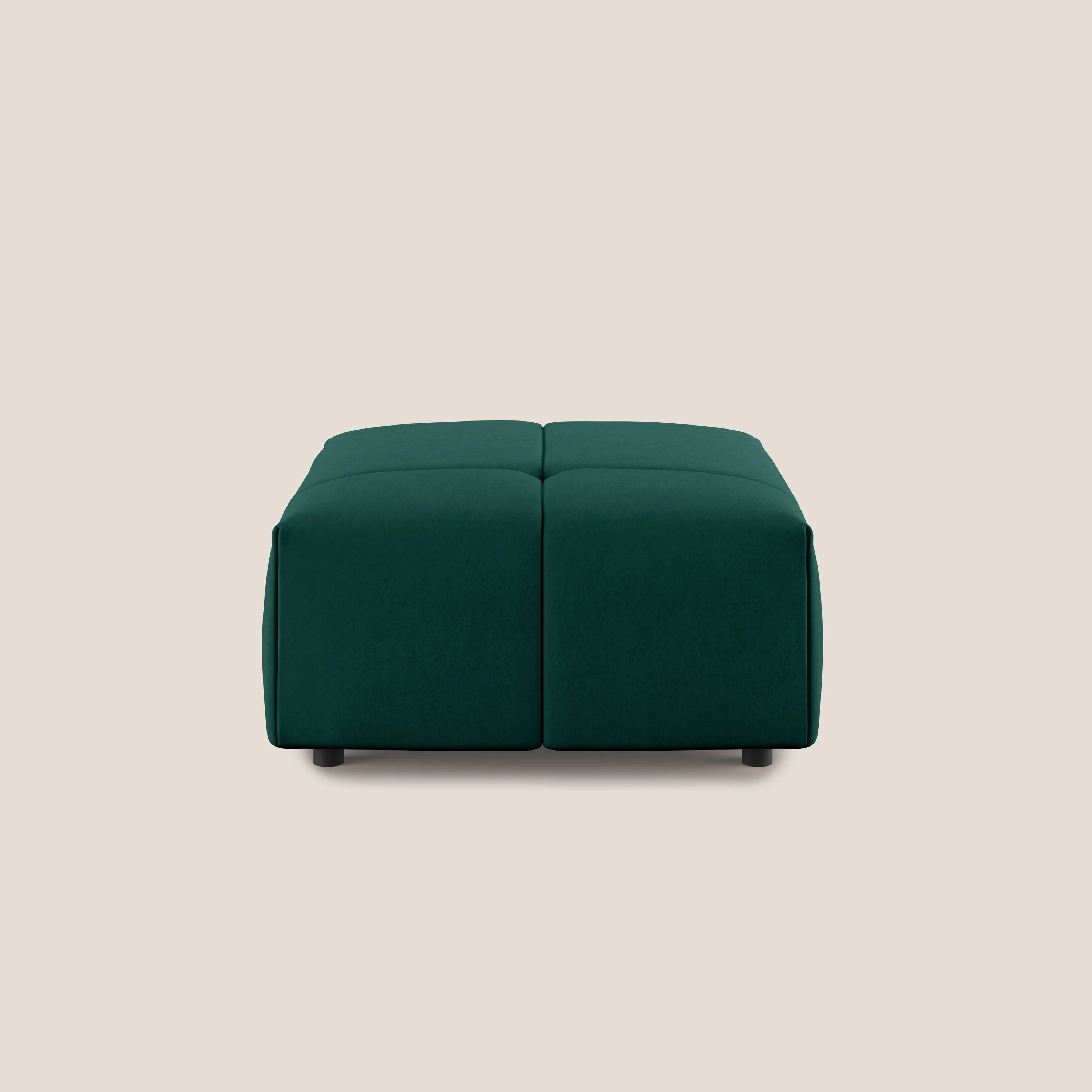 Giotto pouf en velours doux et imperméable T09 vert - Image 3