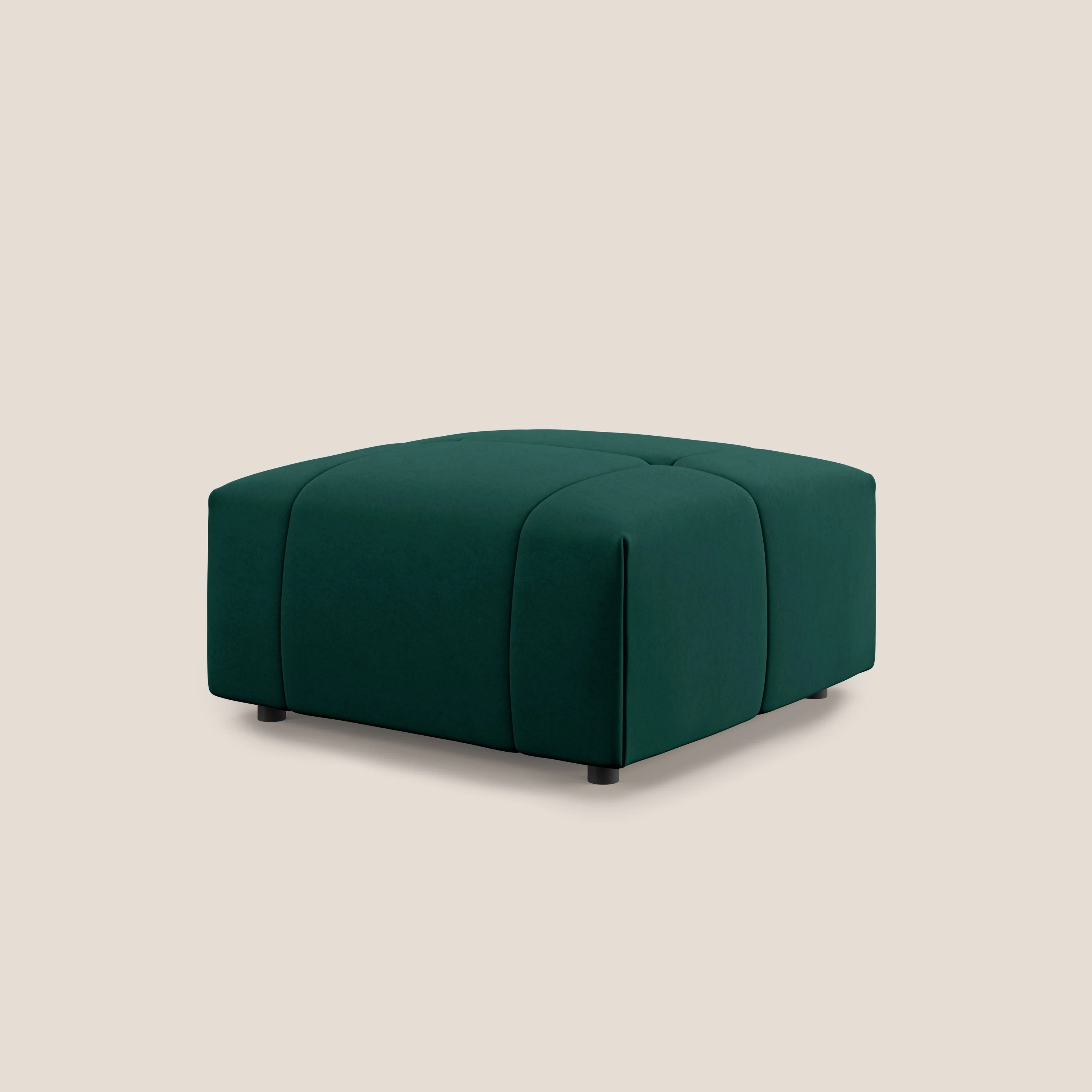 Giotto pouf en velours doux et imperméable T09 vert - Image 4