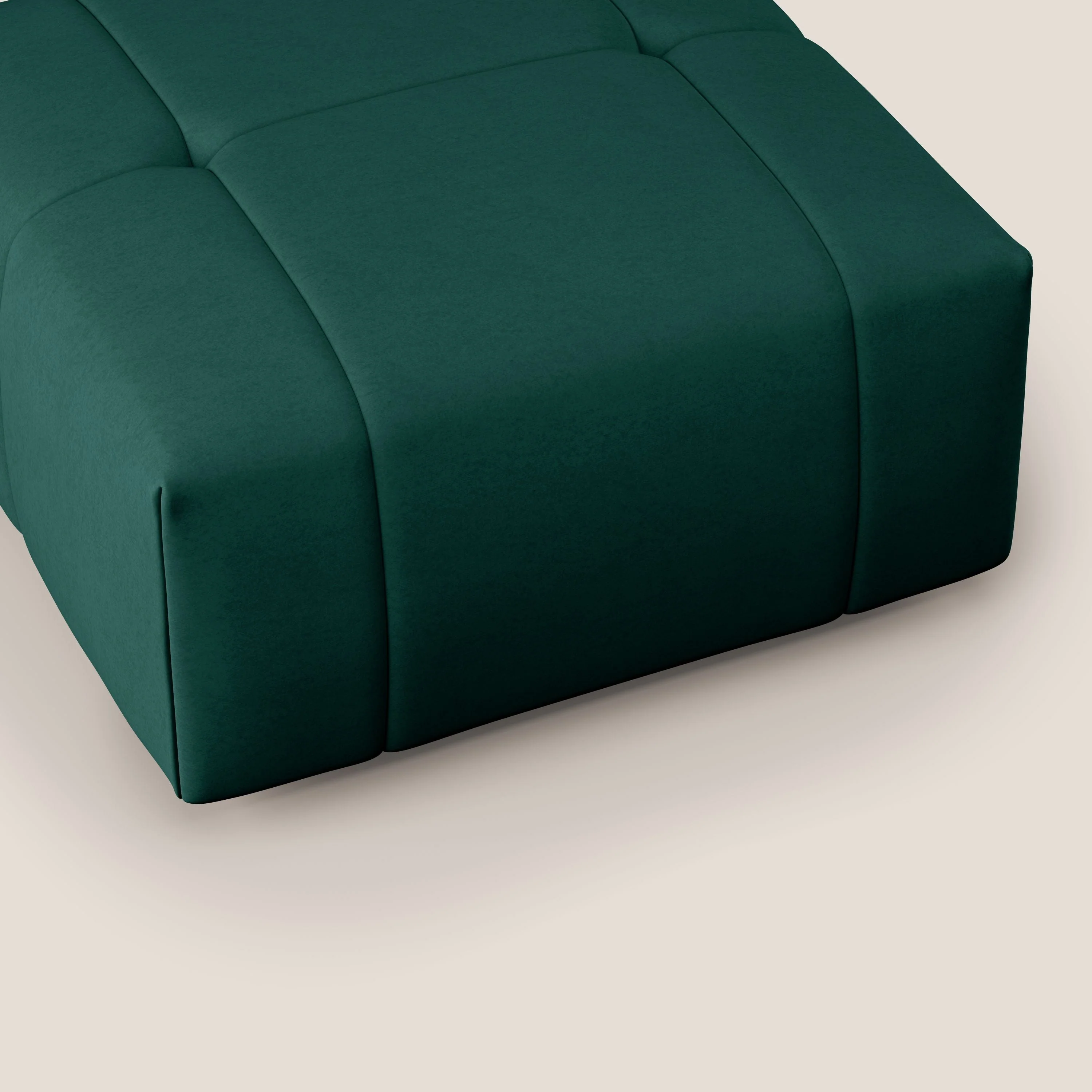 Giotto pouf en velours doux et imperméable T09 vert - Image 6
