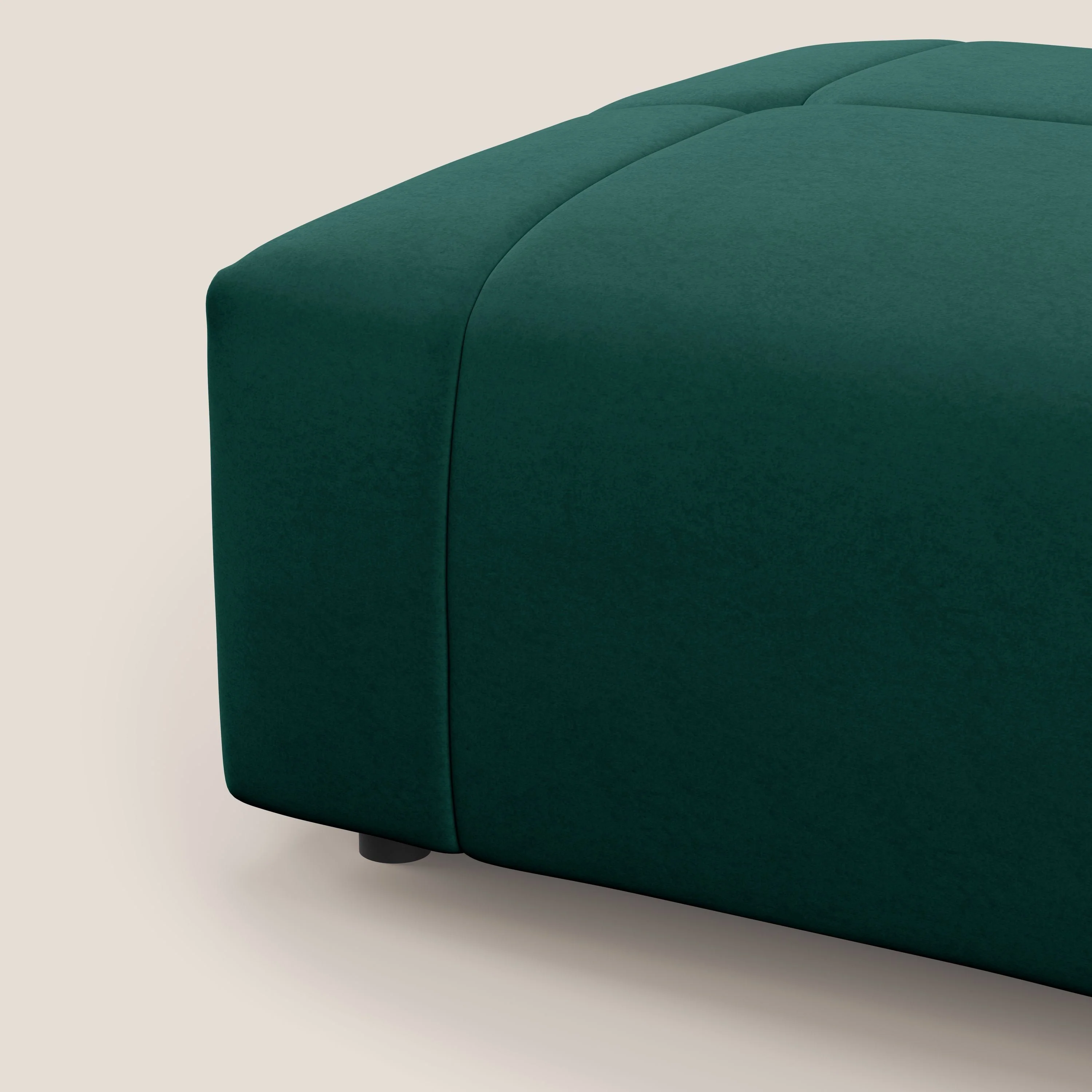 Giotto pouf en velours doux et imperméable T09 vert - Image 7