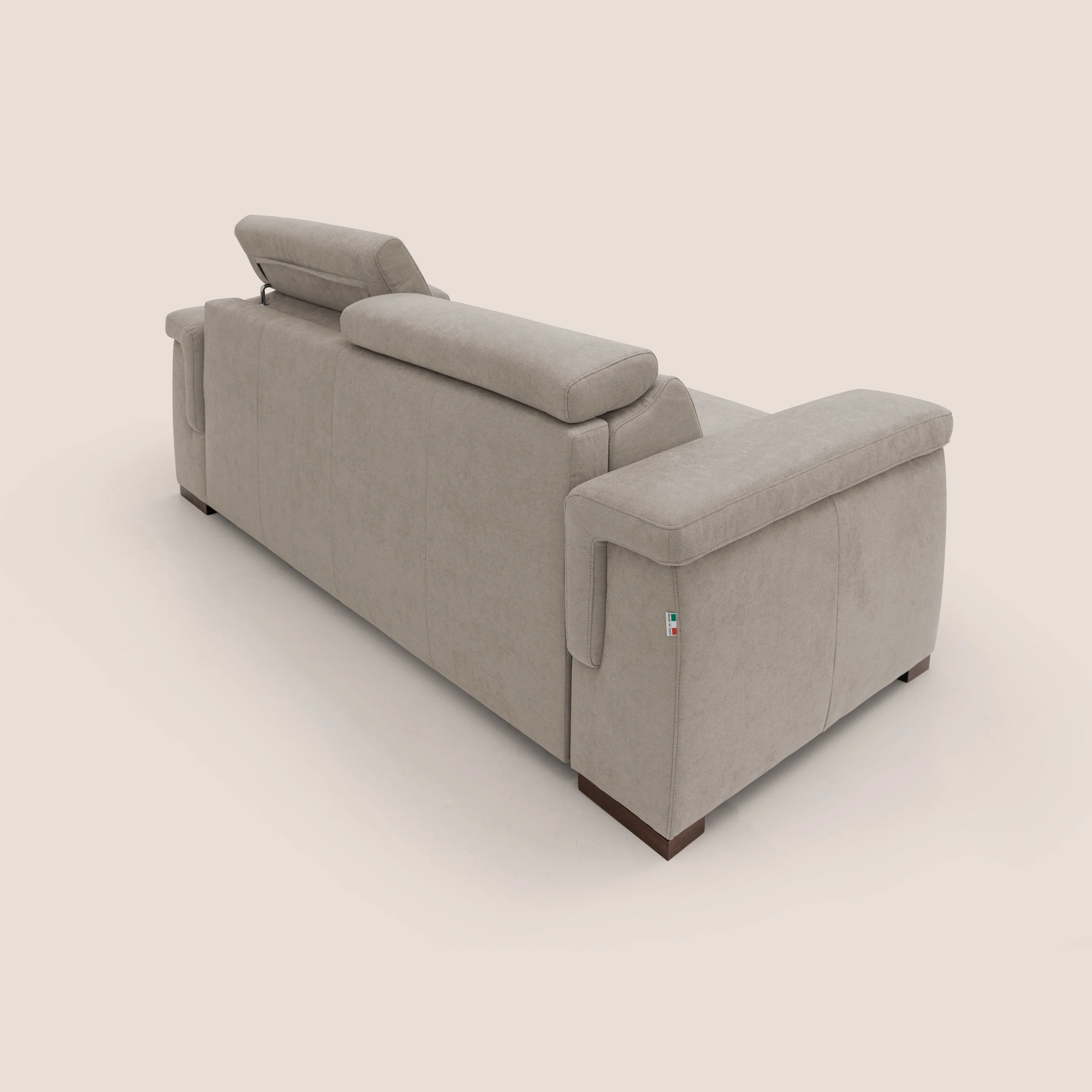 Giunone canapé convertible avec matelas de 18 cm et têtières inclinables en tissu imperméable T02 beige - Image 10