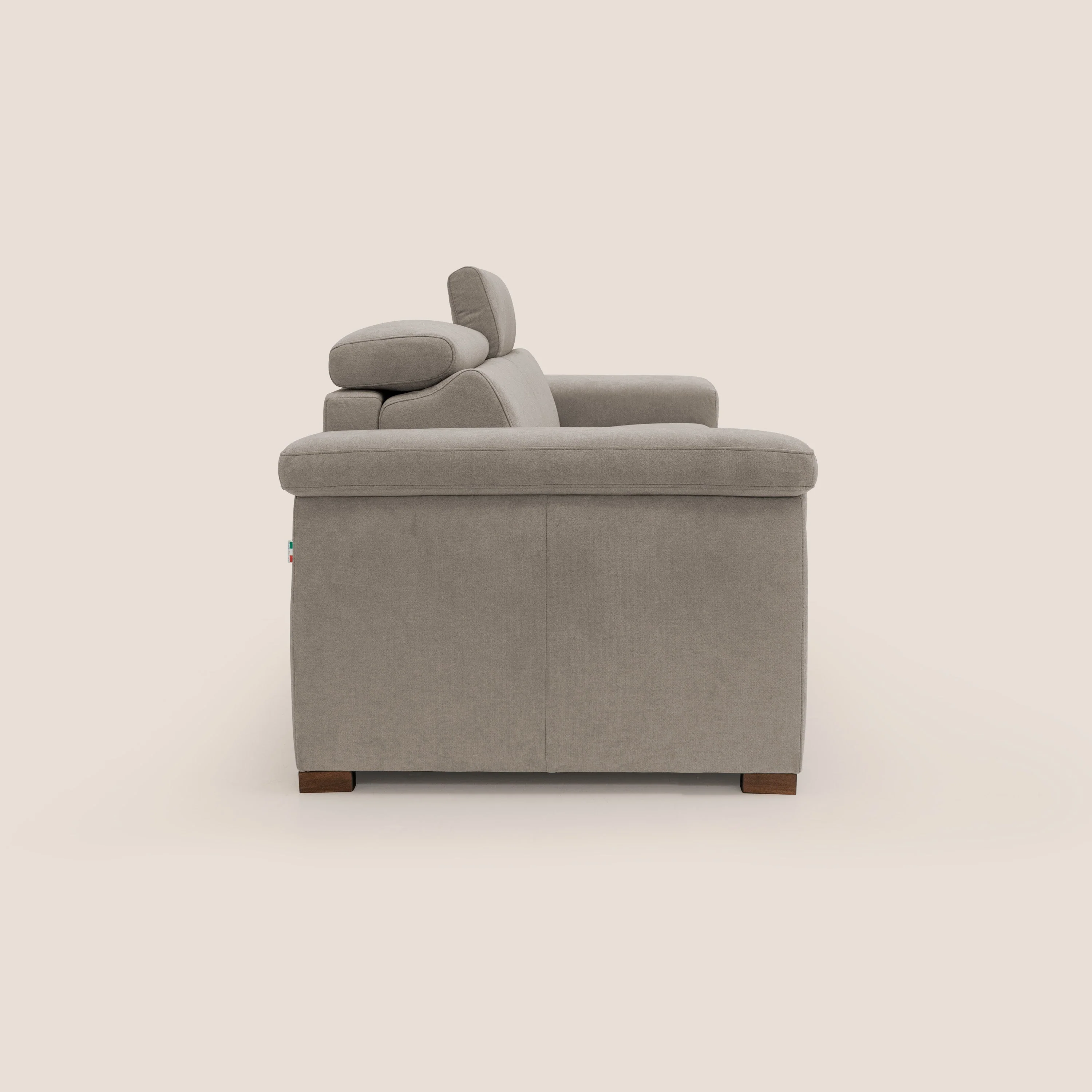 Giunone canapé convertible avec matelas de 18 cm et têtières inclinables en tissu imperméable T02 beige - Image 9