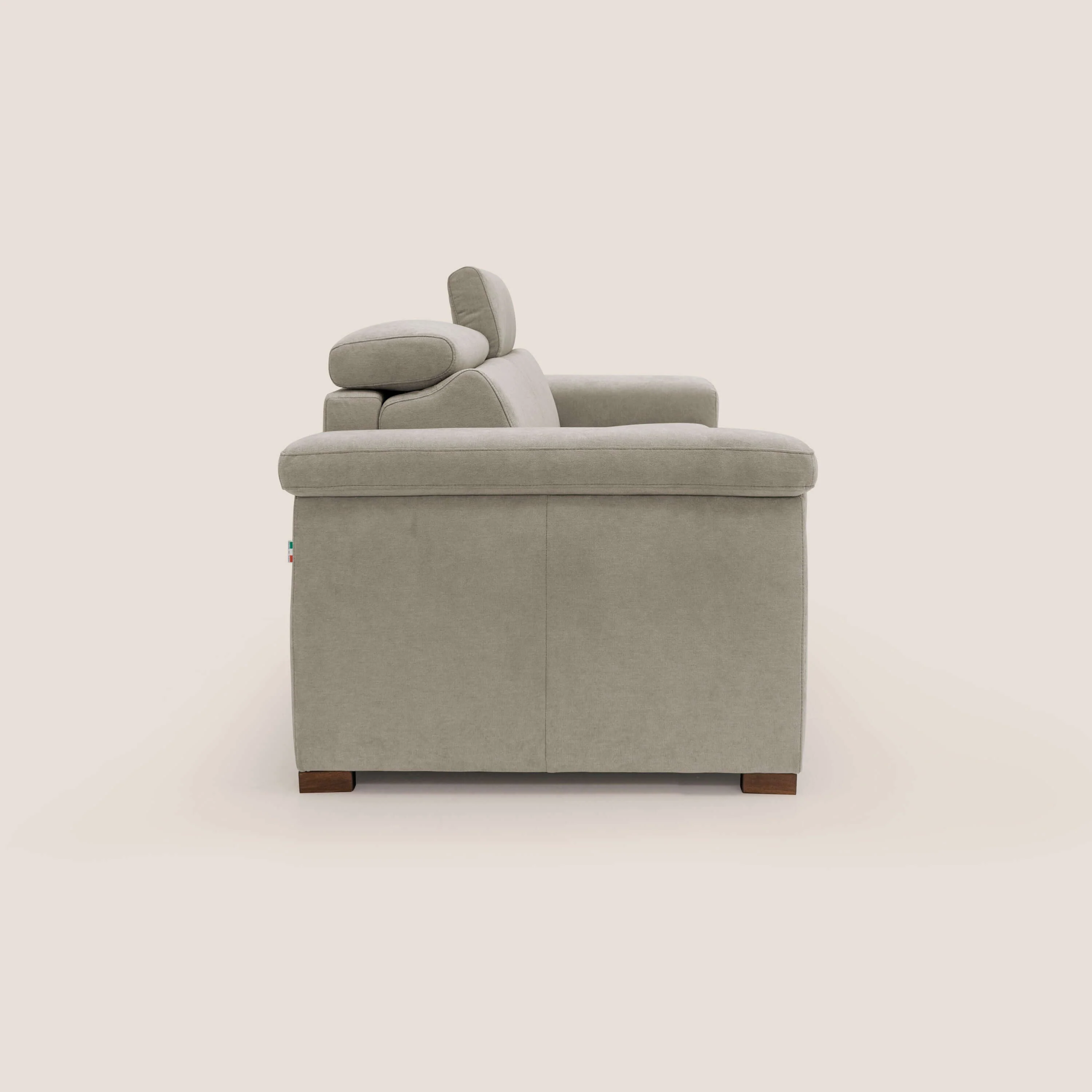Giunone canapĂ© convertible avec matelas de 18 cm et tĂȘtiĂšres inclinables en tissu impermĂ©able T02 crĂšme - Image 10