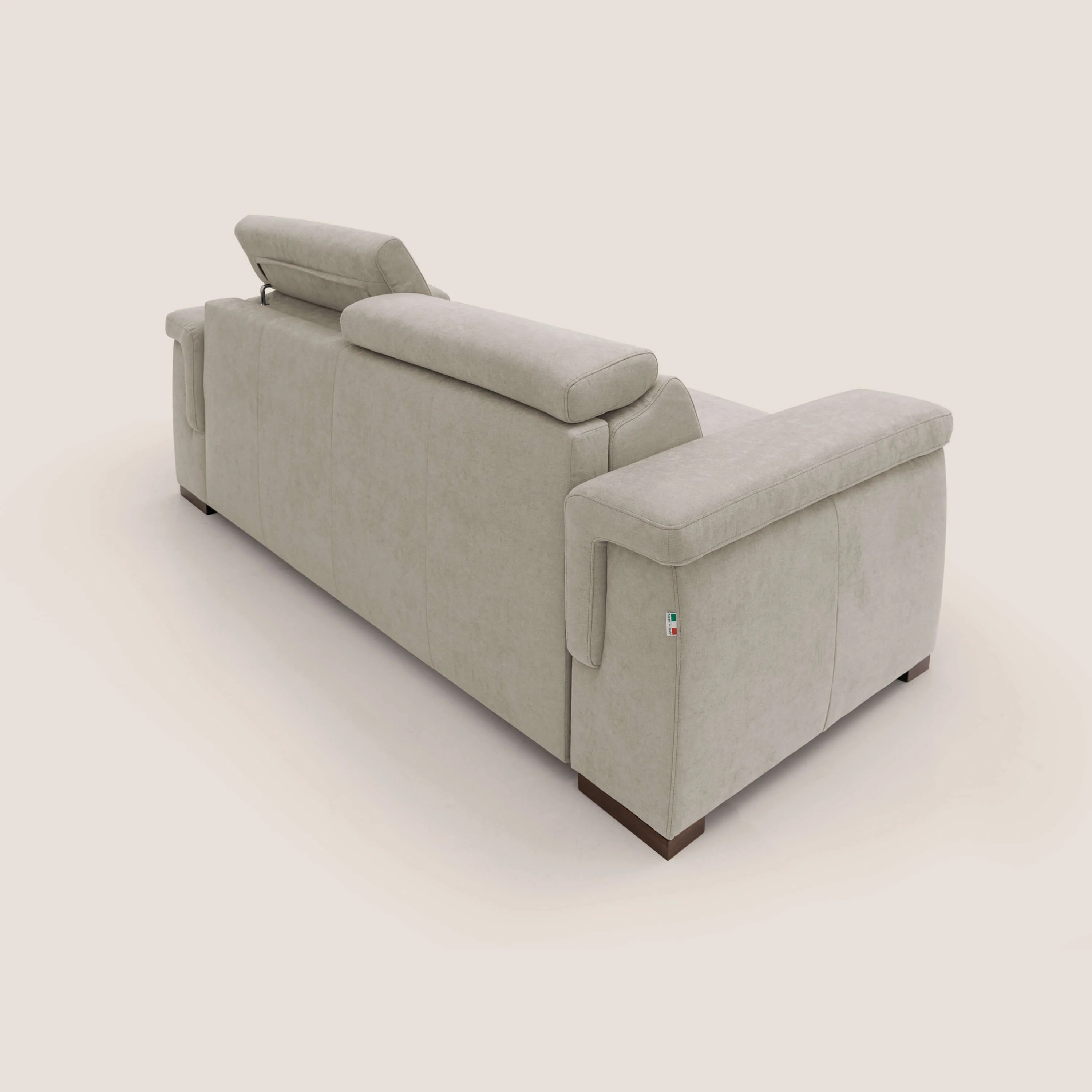 Giunone canapĂ© convertible avec matelas de 18 cm et tĂȘtiĂšres inclinables en tissu impermĂ©able T02 crĂšme - Image 11