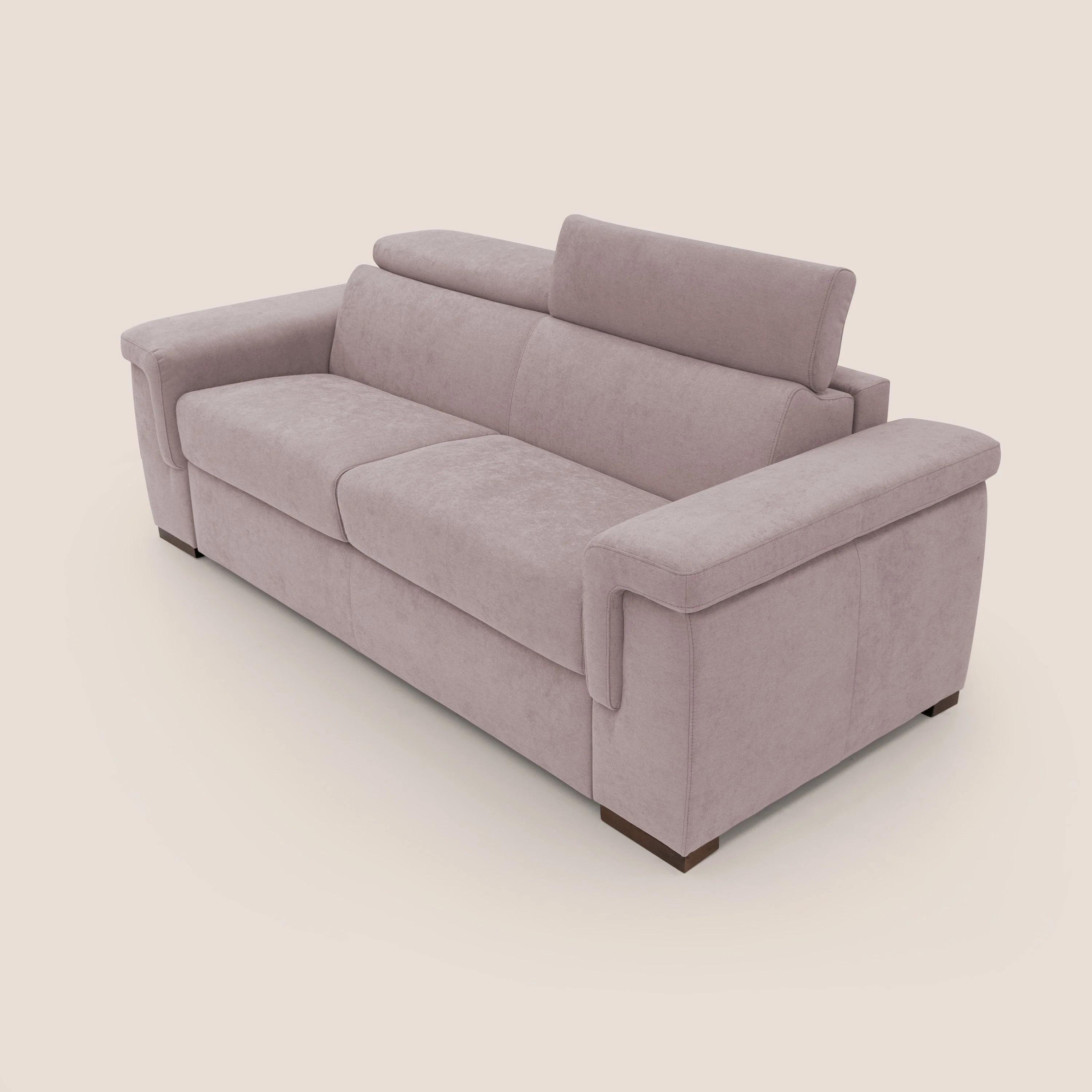 Giunone canapé convertible avec matelas de 18 cm et têtières inclinables en tissu imperméable T02 rose - Image 6