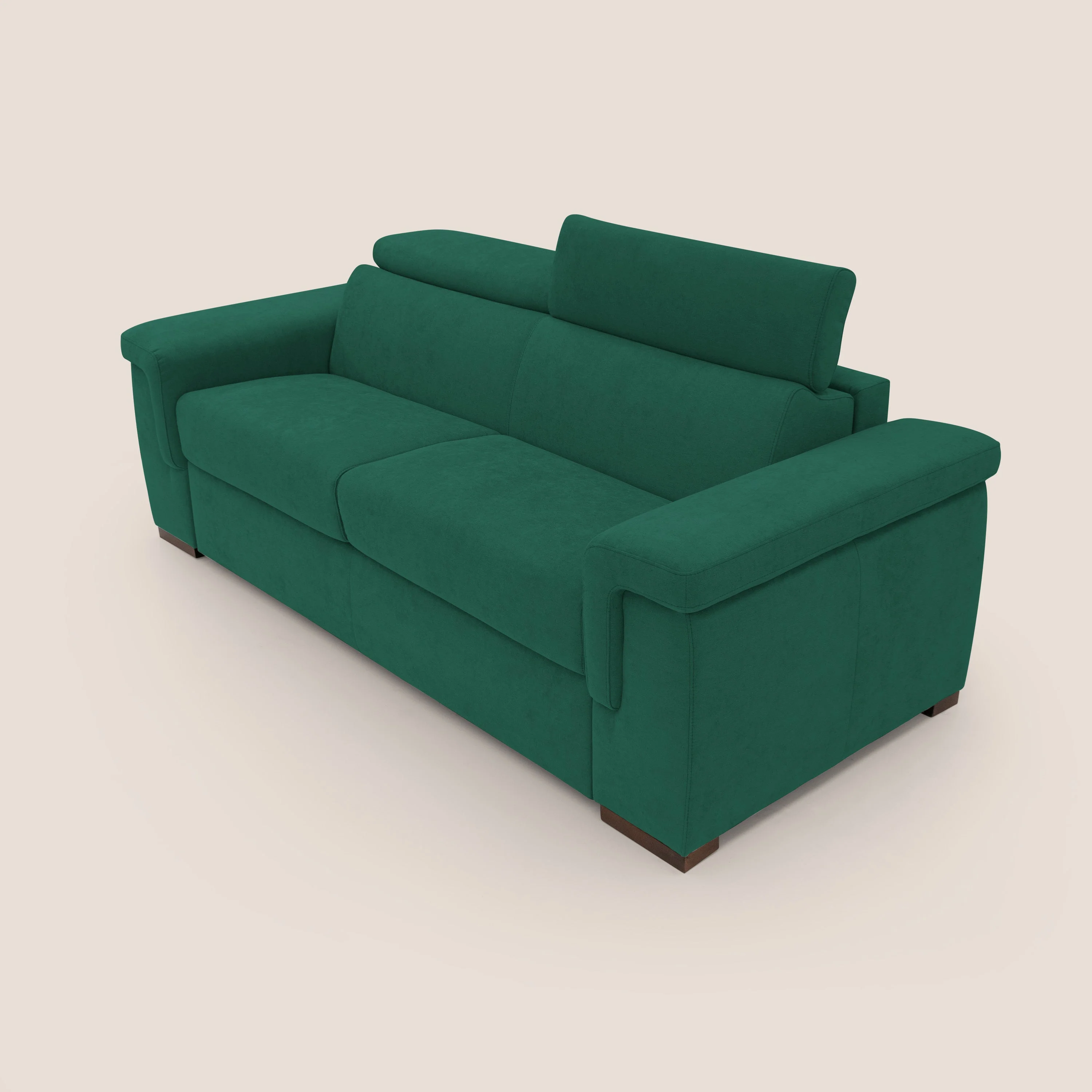 Giunone canapé convertible avec matelas de 18 cm et têtières inclinables en tissu imperméable T02 vert - Image 6