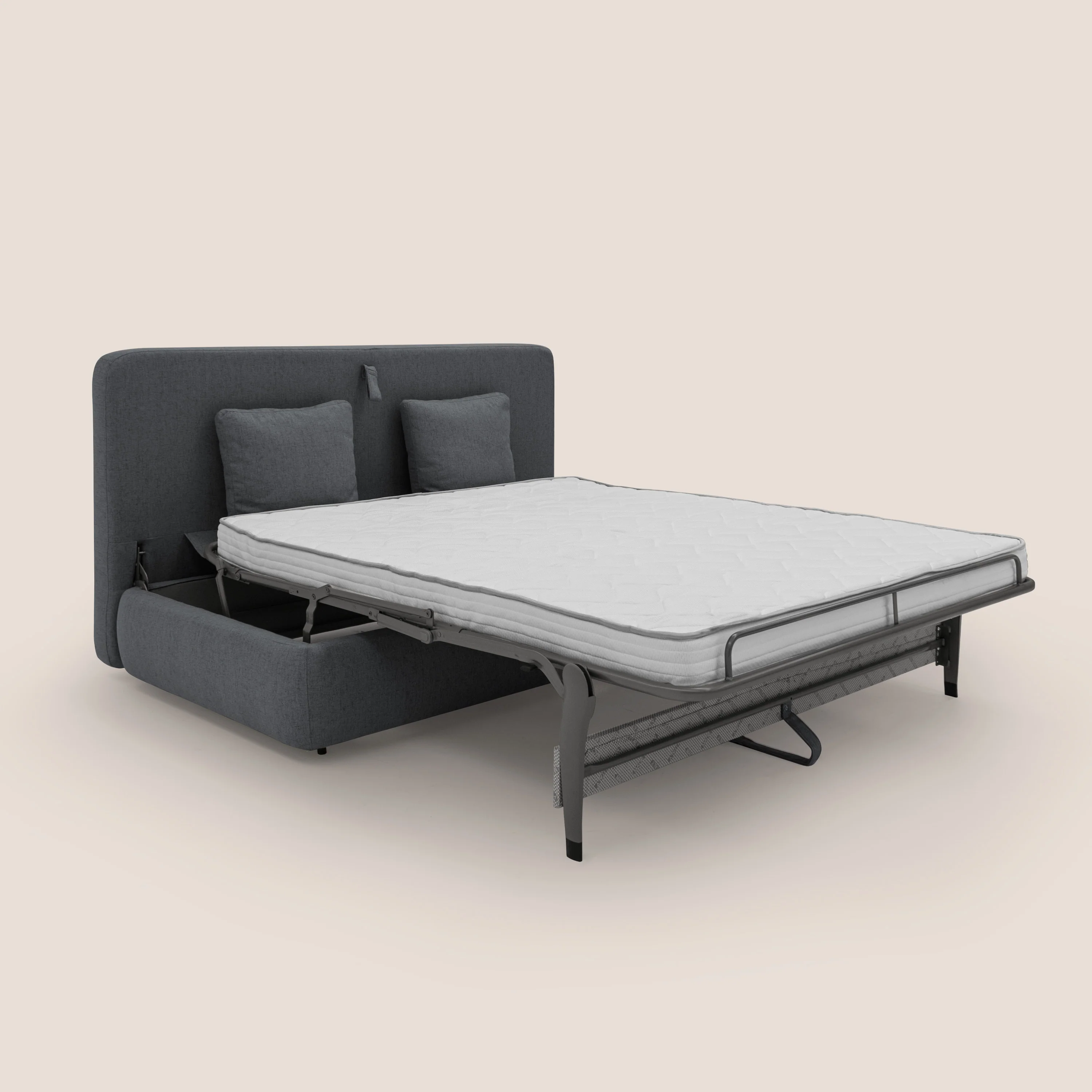 GRANSASSO Canapé convertible au design innovant en tissu imperméable T03 anthracite - Image 2