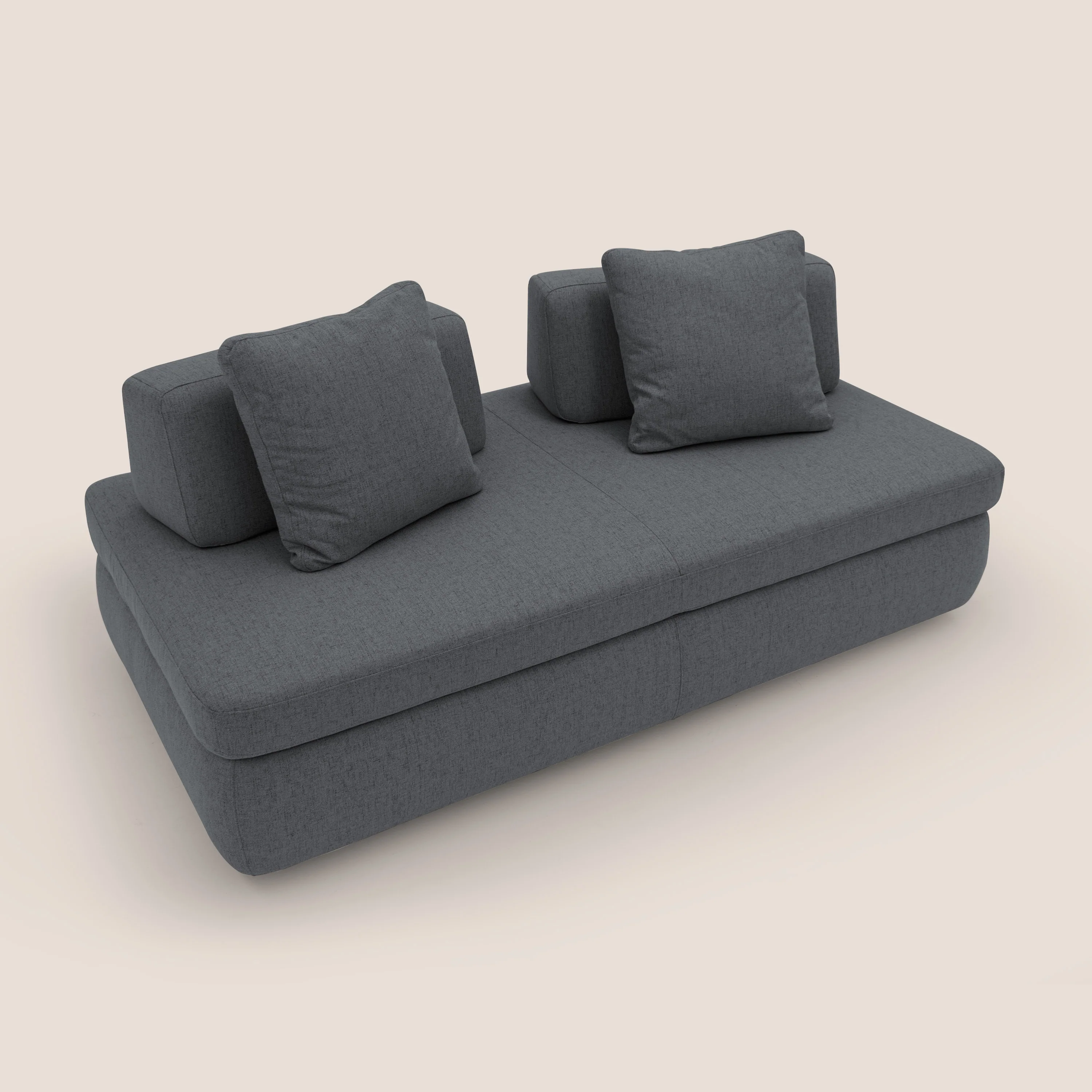 GRANSASSO Canapé convertible au design innovant en tissu imperméable T03 anthracite - Image 9
