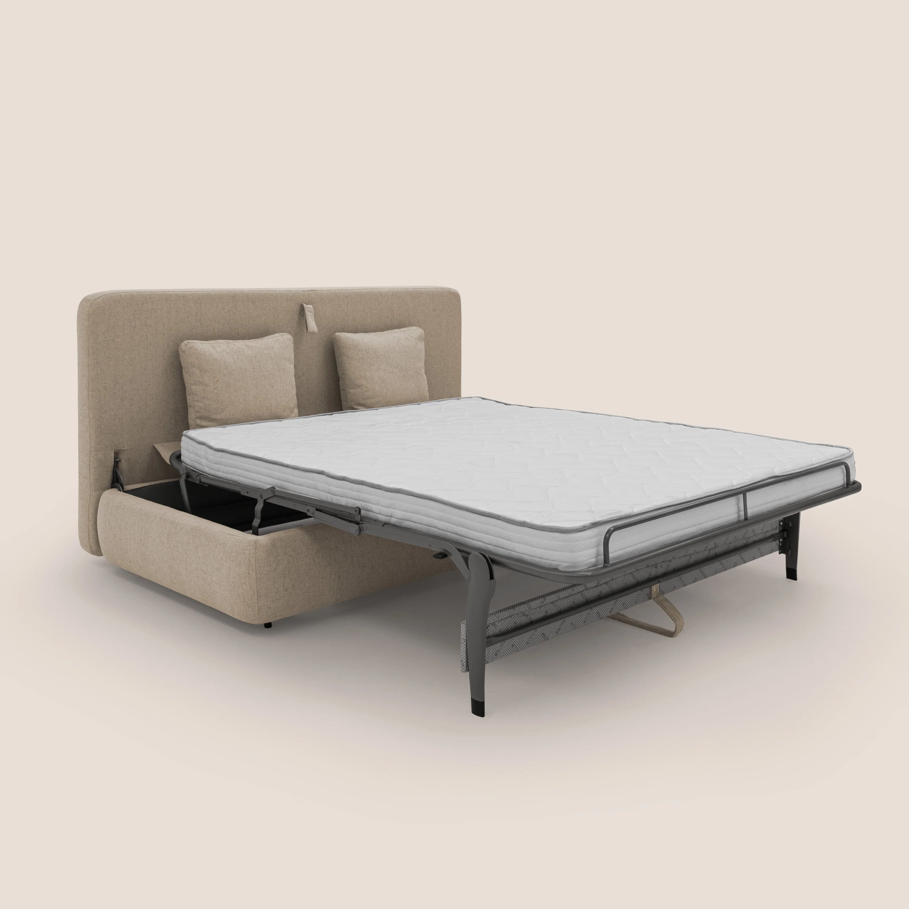 GRANSASSO Canapé convertible au design innovant en tissu imperméable T03 beige - Image 2