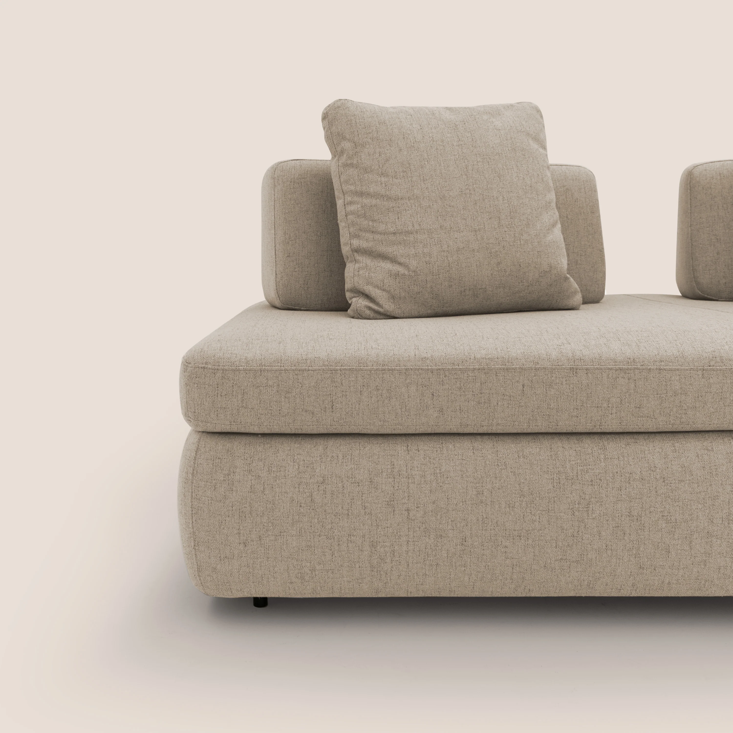 GRANSASSO Canapé convertible au design innovant en tissu imperméable T03 beige - Image 7