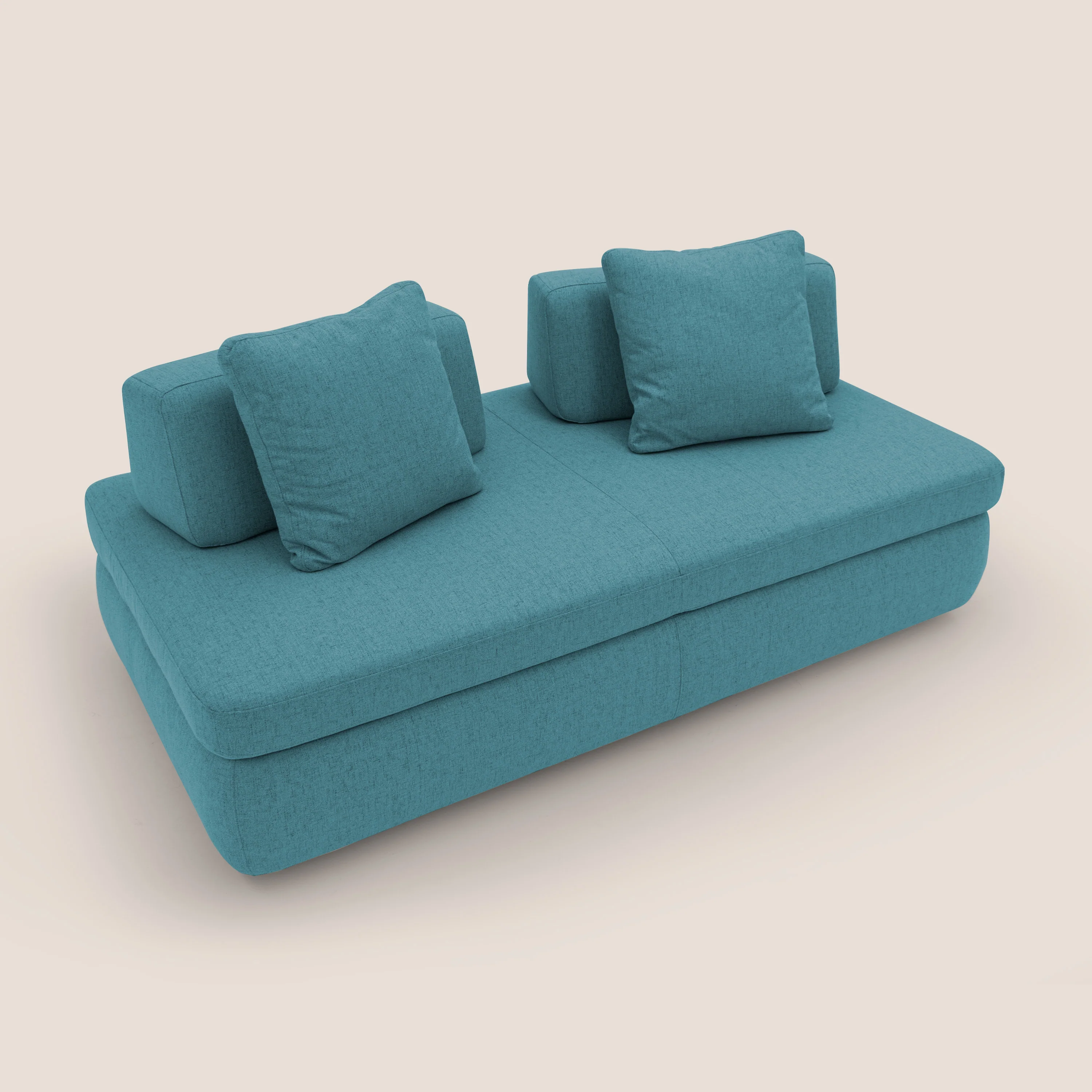 GRANSASSO Canapé convertible au design innovant en tissu imperméable T03 bleu ciel - Image 11