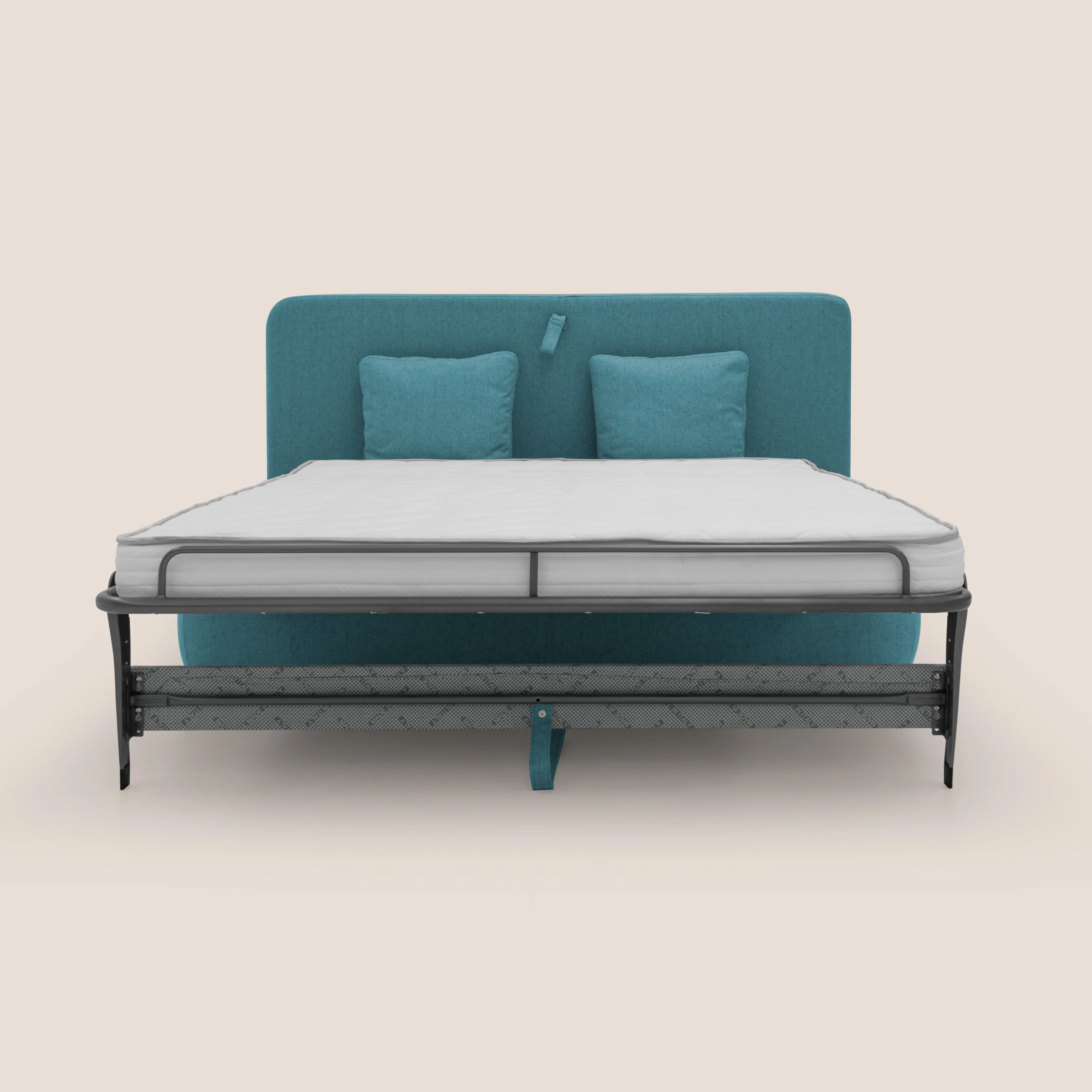 GRANSASSO Canapé convertible au design innovant en tissu imperméable T03 bleu ciel - Image 14