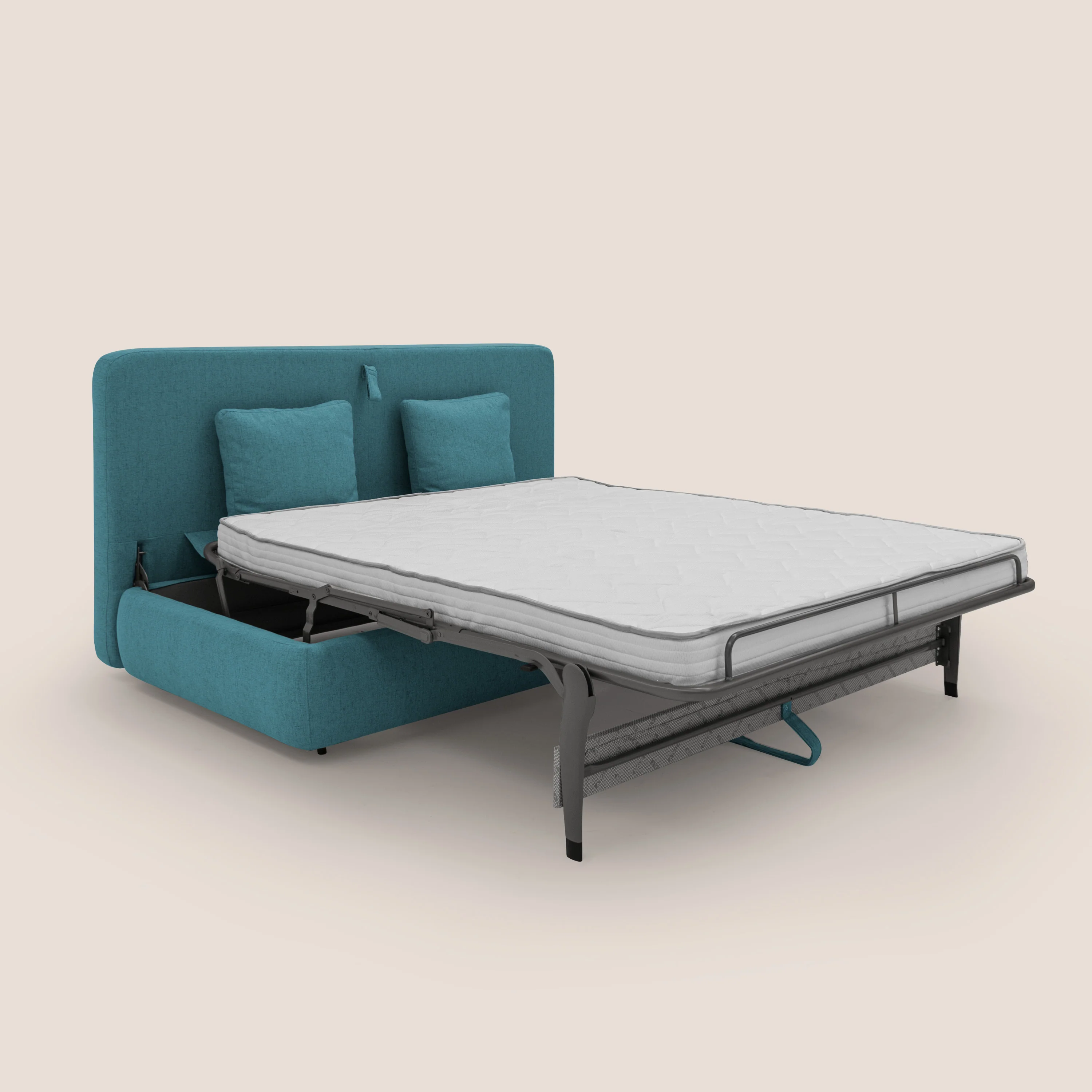 GRANSASSO Canapé convertible au design innovant en tissu imperméable T03 bleu ciel - Image 4
