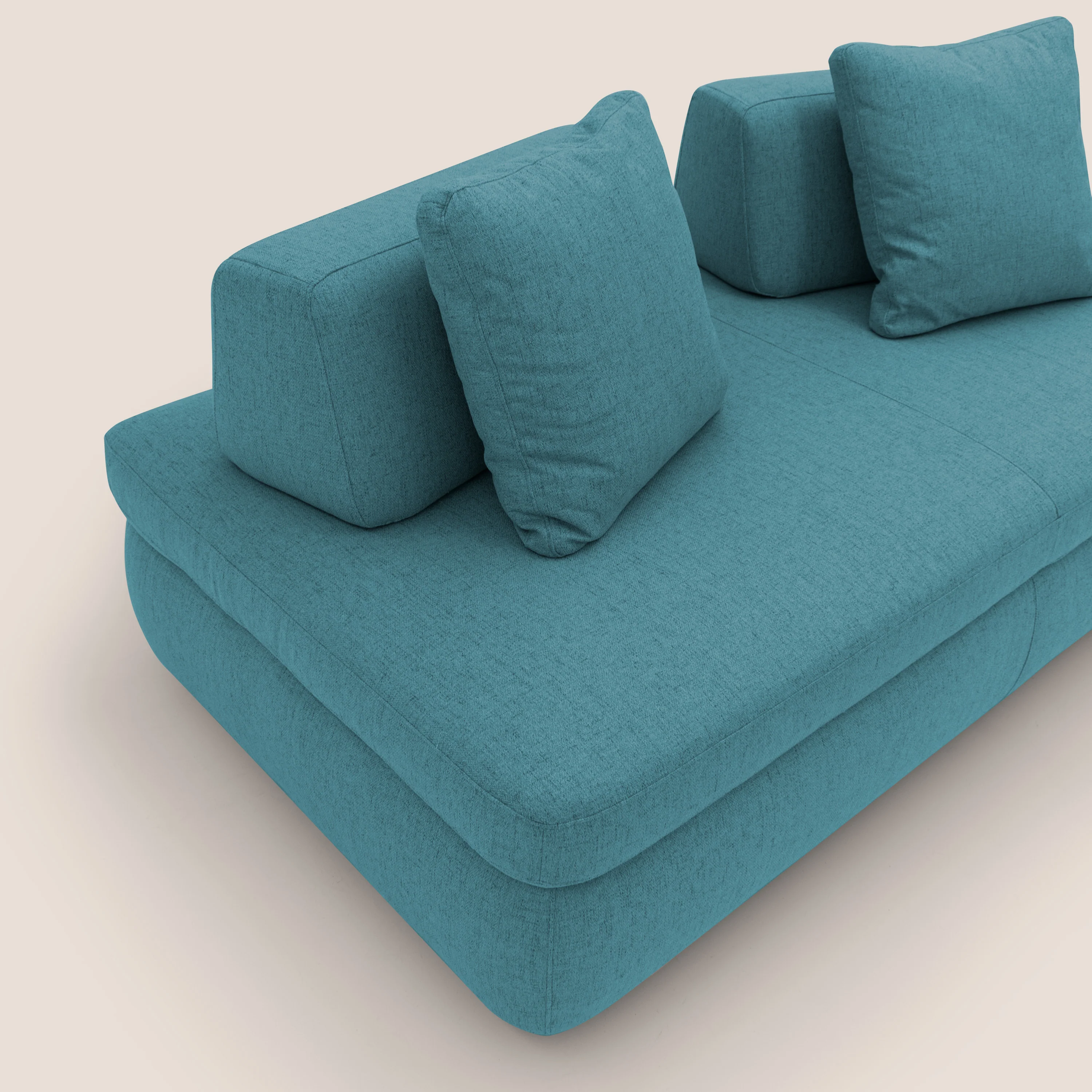 GRANSASSO Canapé convertible au design innovant en tissu imperméable T03 bleu ciel - Image 8