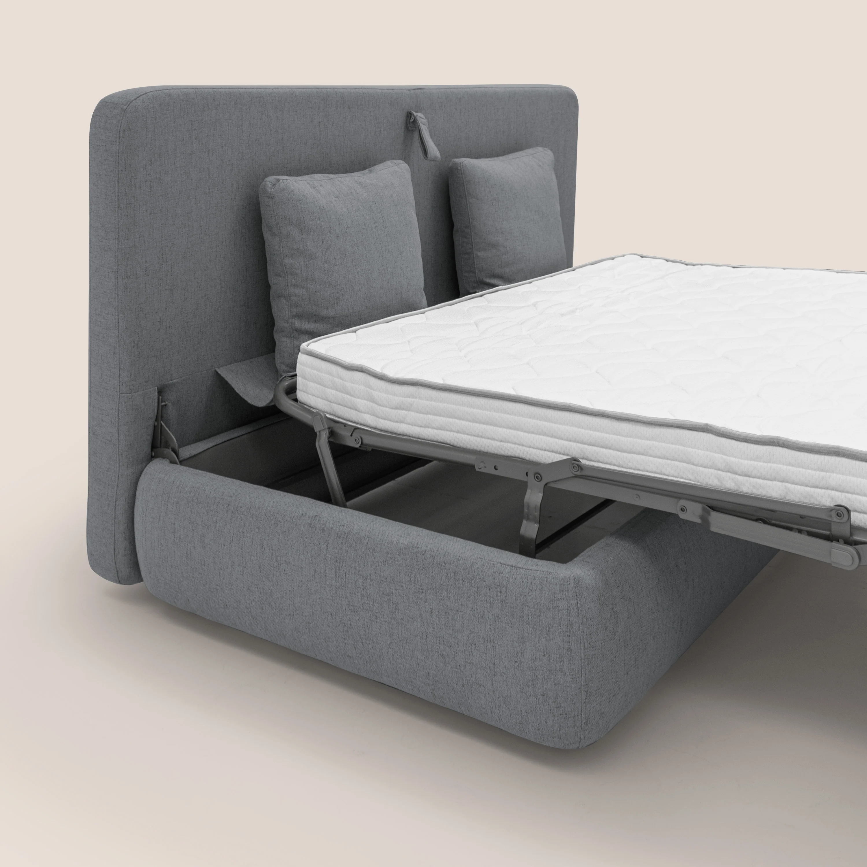 GRANSASSO Canapé convertible au design innovant en tissu imperméable T03 gris - Image 11