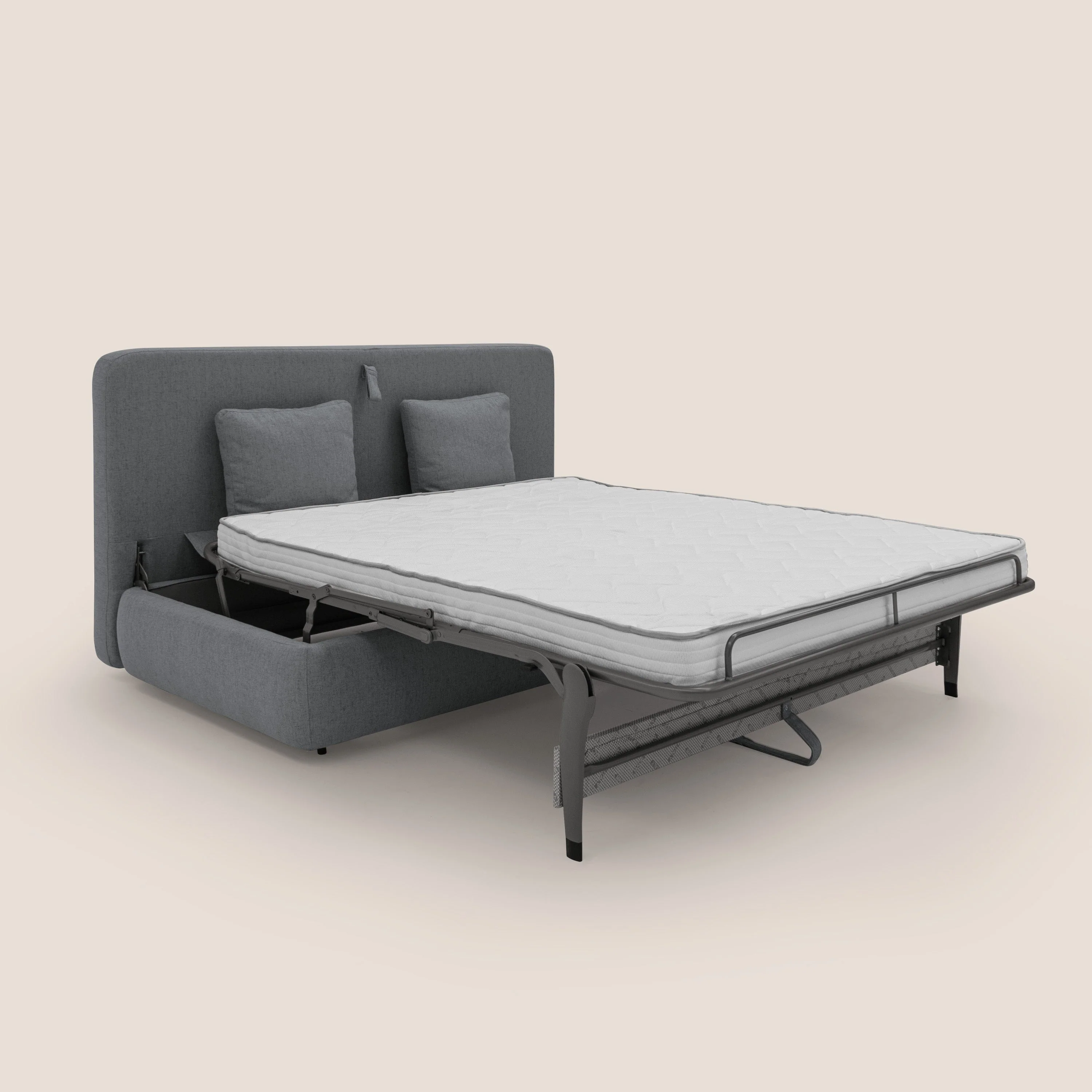 GRANSASSO Canapé convertible au design innovant en tissu imperméable T03 gris - Image 2