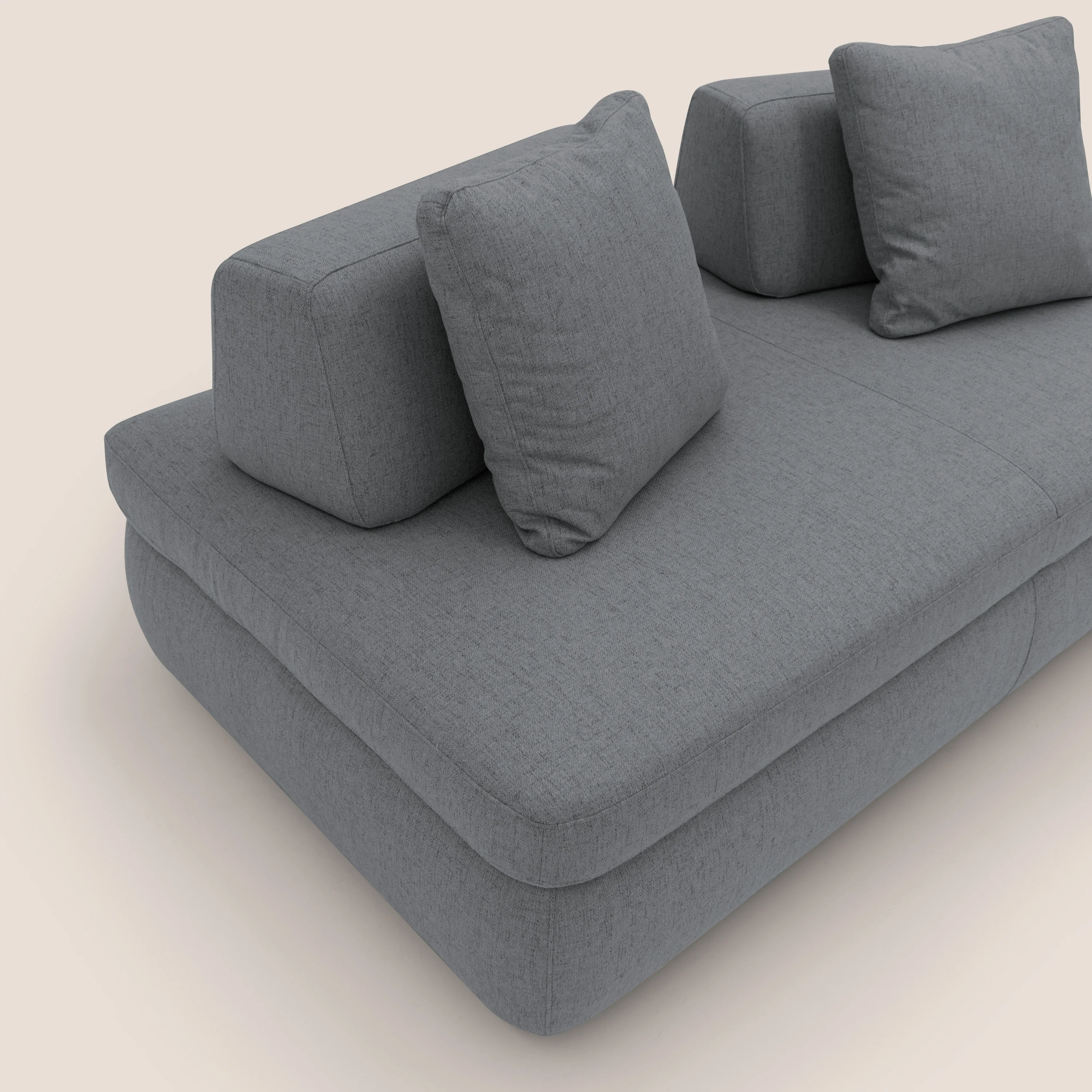 GRANSASSO Canapé convertible au design innovant en tissu imperméable T03 gris - Image 6