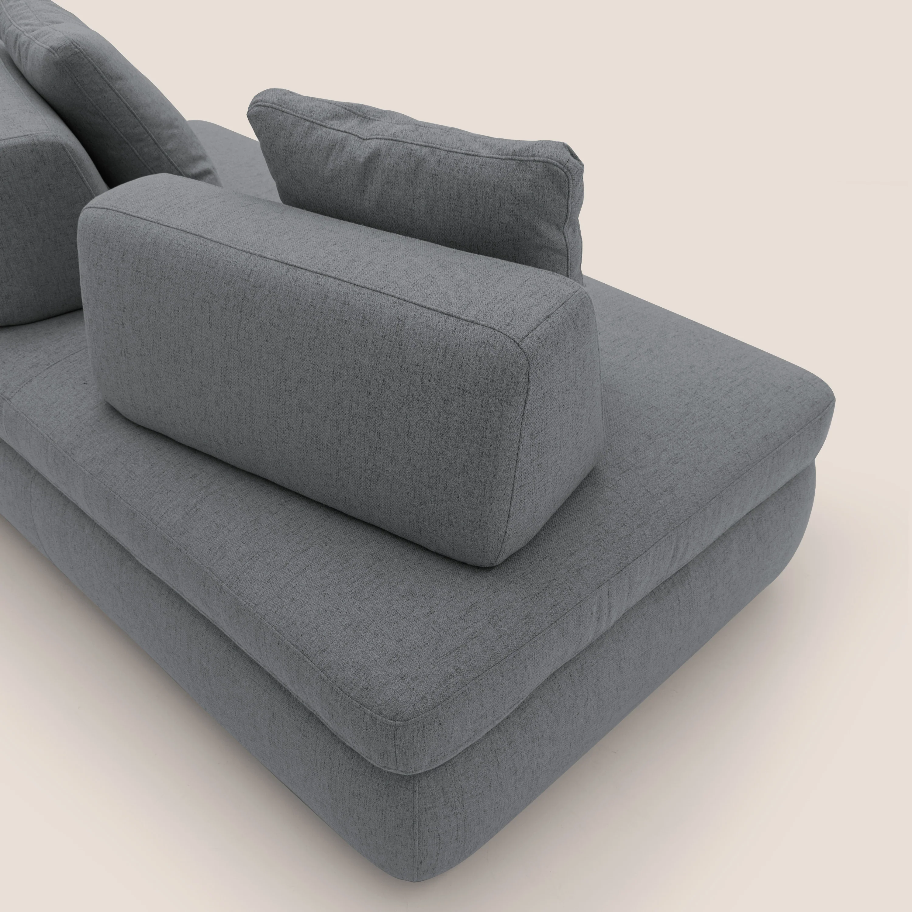 GRANSASSO Canapé convertible au design innovant en tissu imperméable T03 gris - Image 8