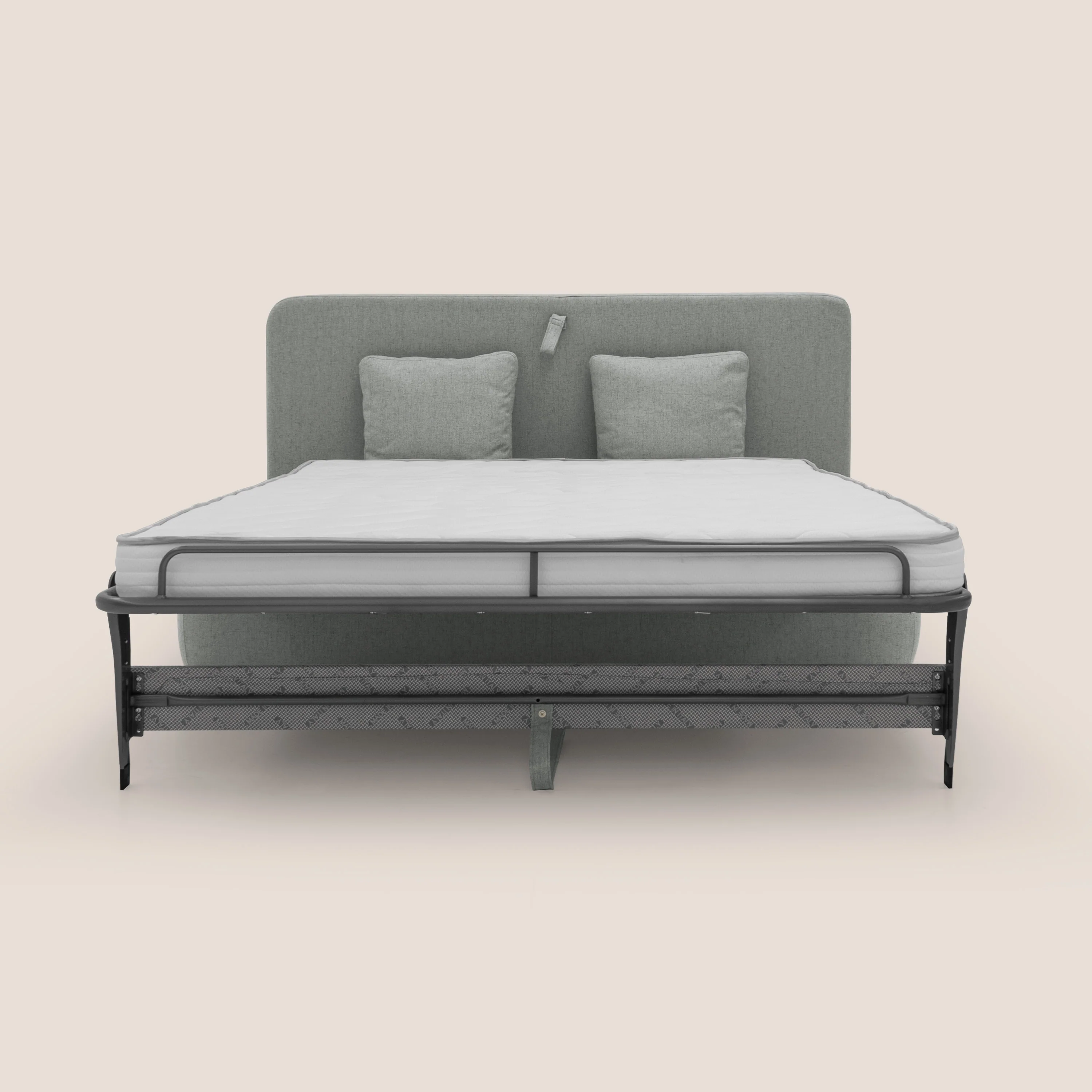 GRANSASSO Canapé convertible au design innovant en tissu imperméable T03 gris clair - Image 12