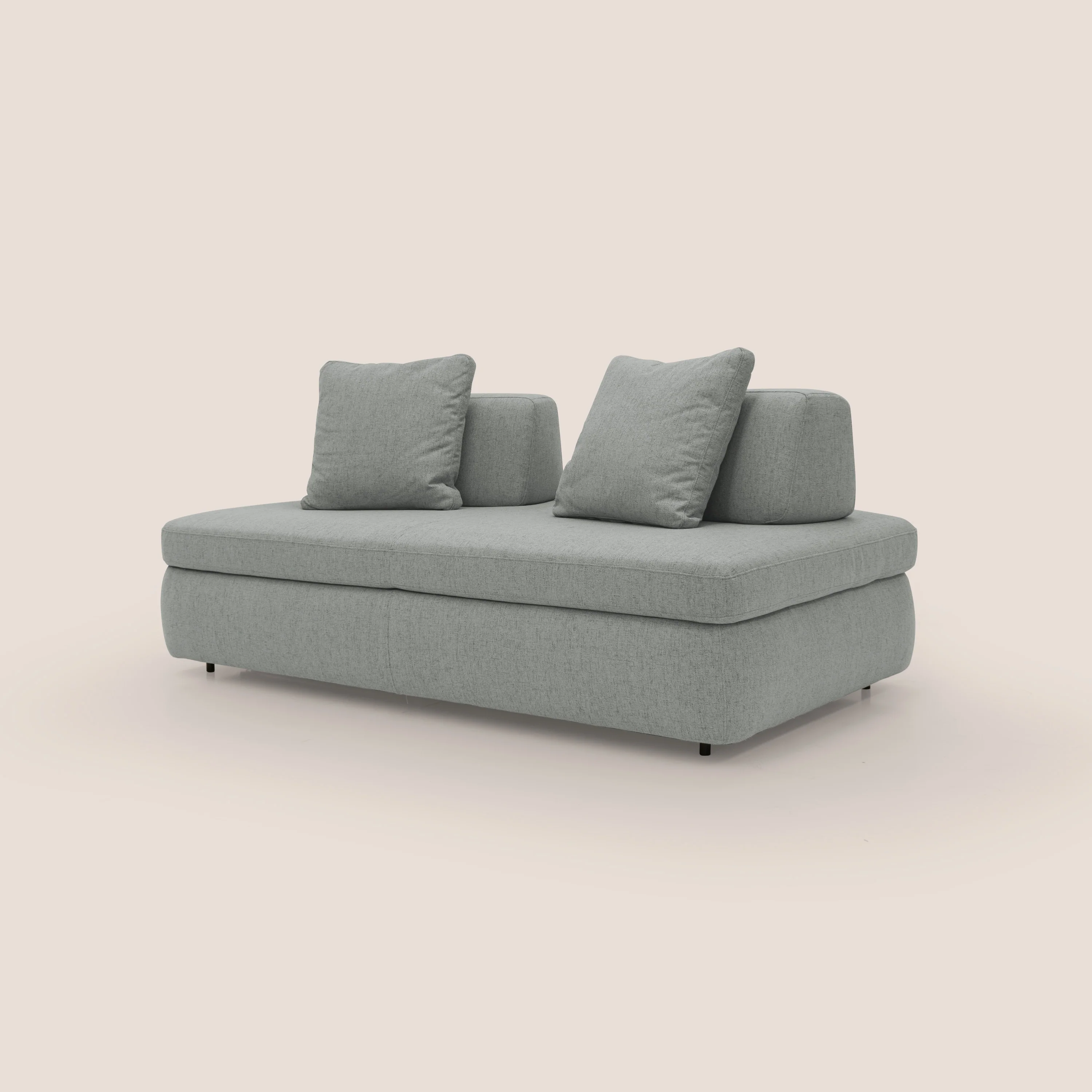 GRANSASSO Canapé convertible au design innovant en tissu imperméable T03 gris clair - Image 4