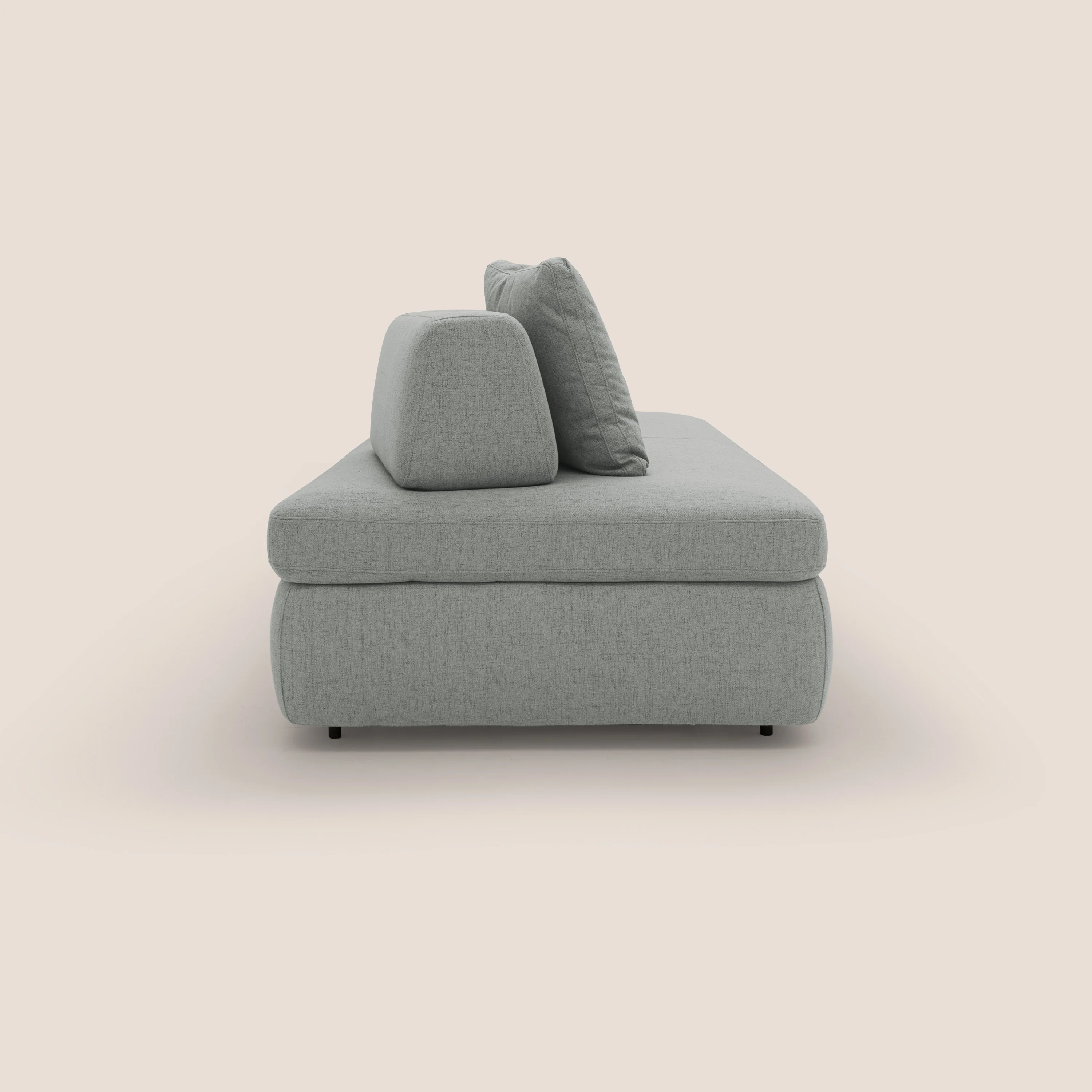 GRANSASSO Canapé convertible au design innovant en tissu imperméable T03 gris clair - Image 5