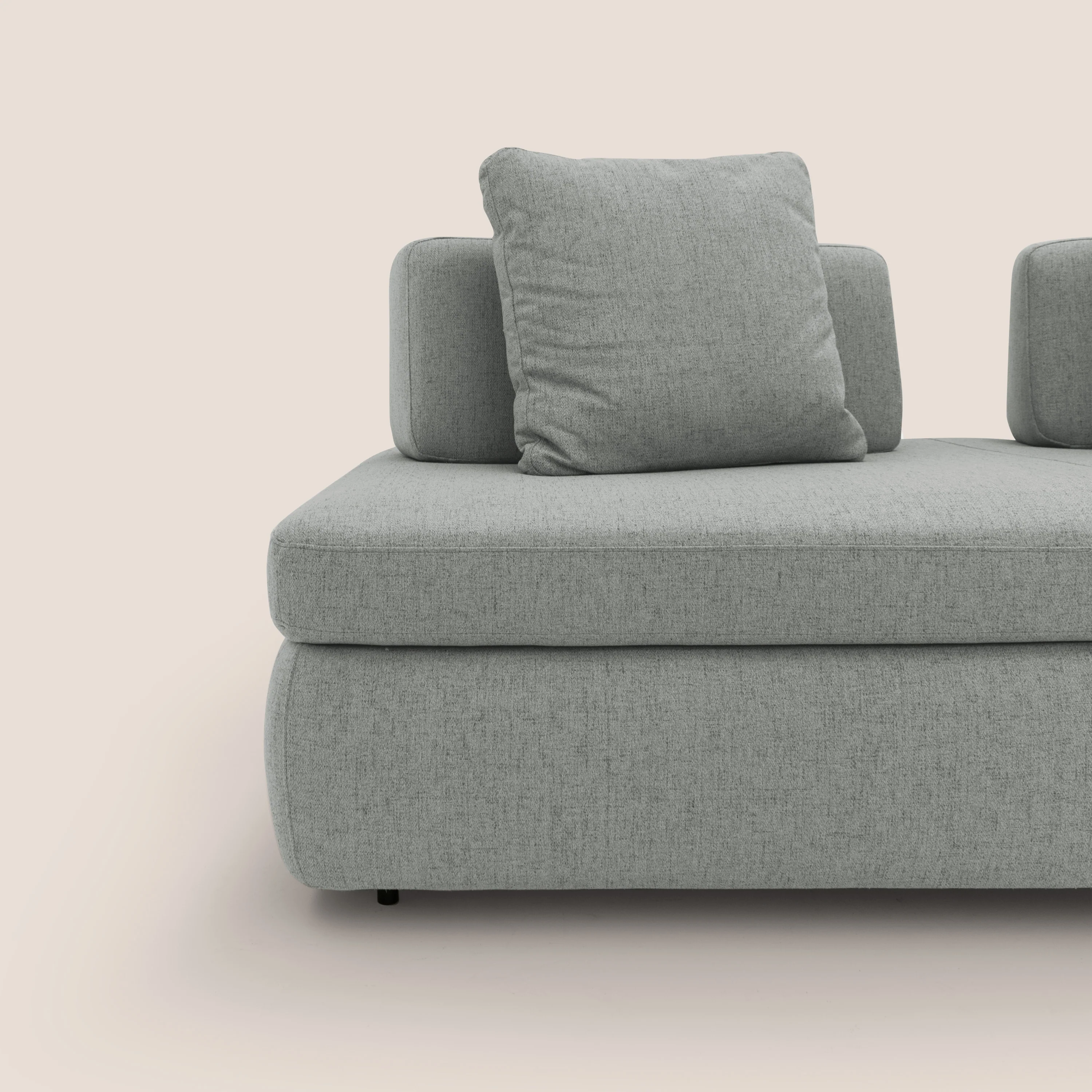 GRANSASSO Canapé convertible au design innovant en tissu imperméable T03 gris clair - Image 7