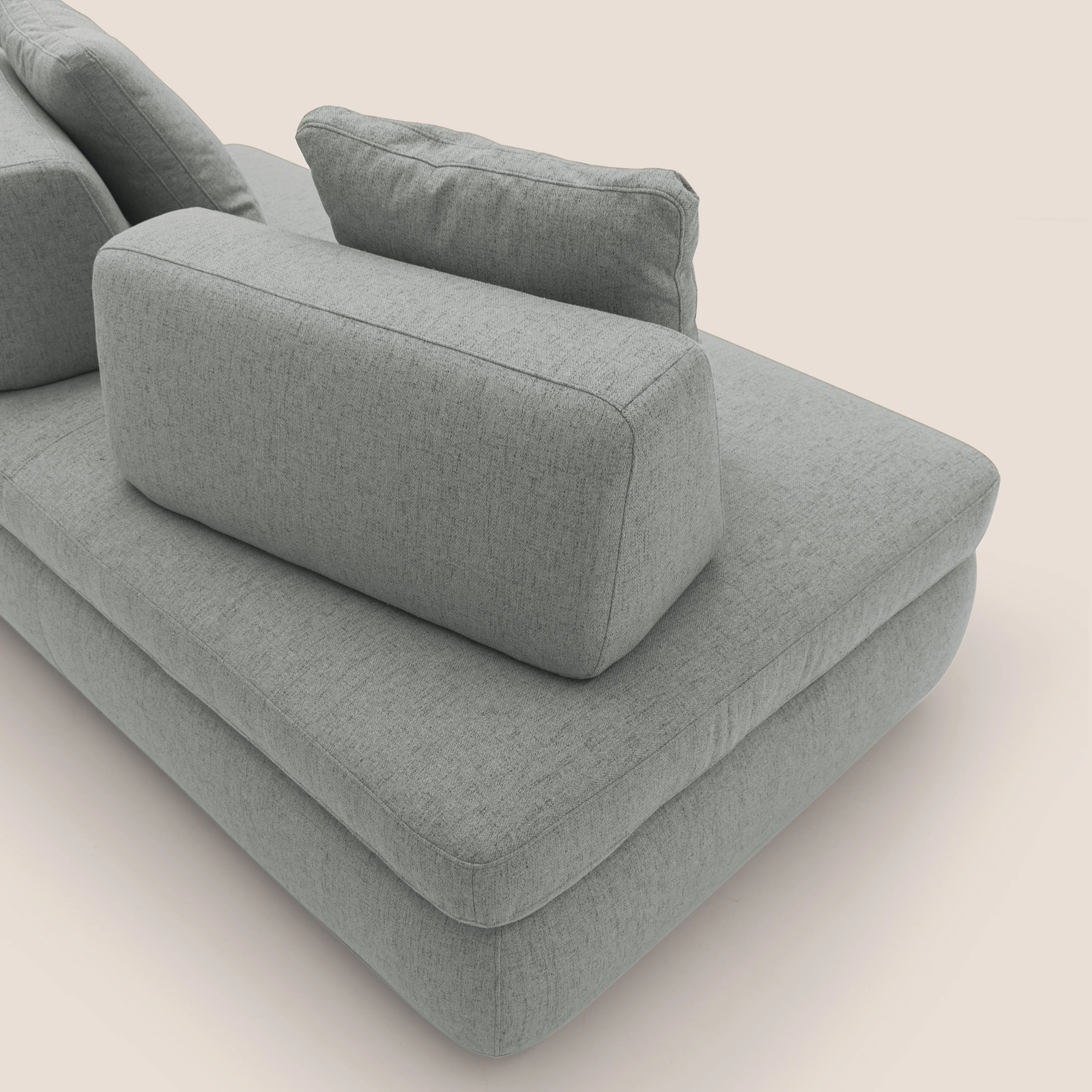 GRANSASSO Canapé convertible au design innovant en tissu imperméable T03 gris clair - Image 8