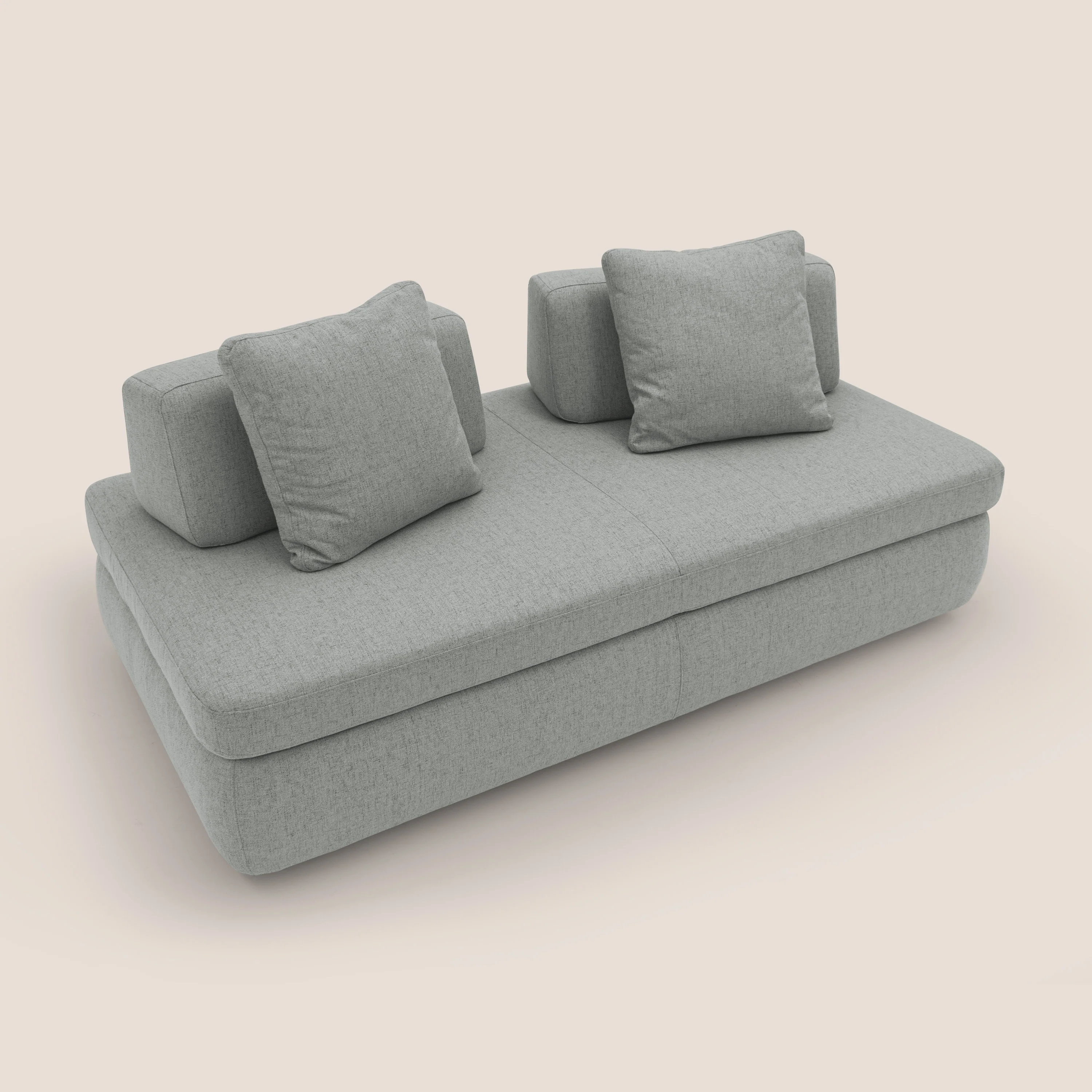 GRANSASSO Canapé convertible au design innovant en tissu imperméable T03 gris clair - Image 9