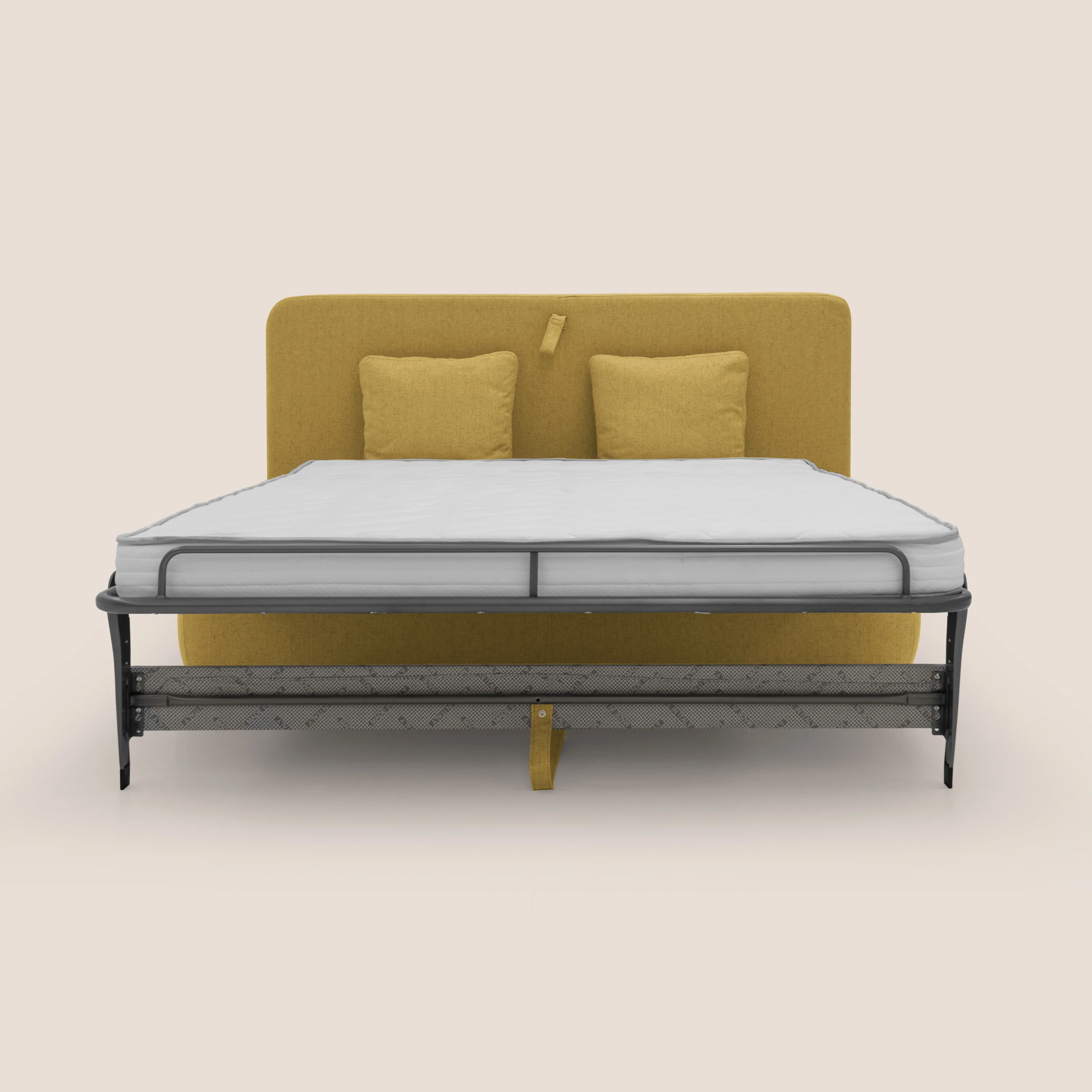 GRANSASSO Canapé convertible au design innovant en tissu imperméable T03 jaune - Image 12
