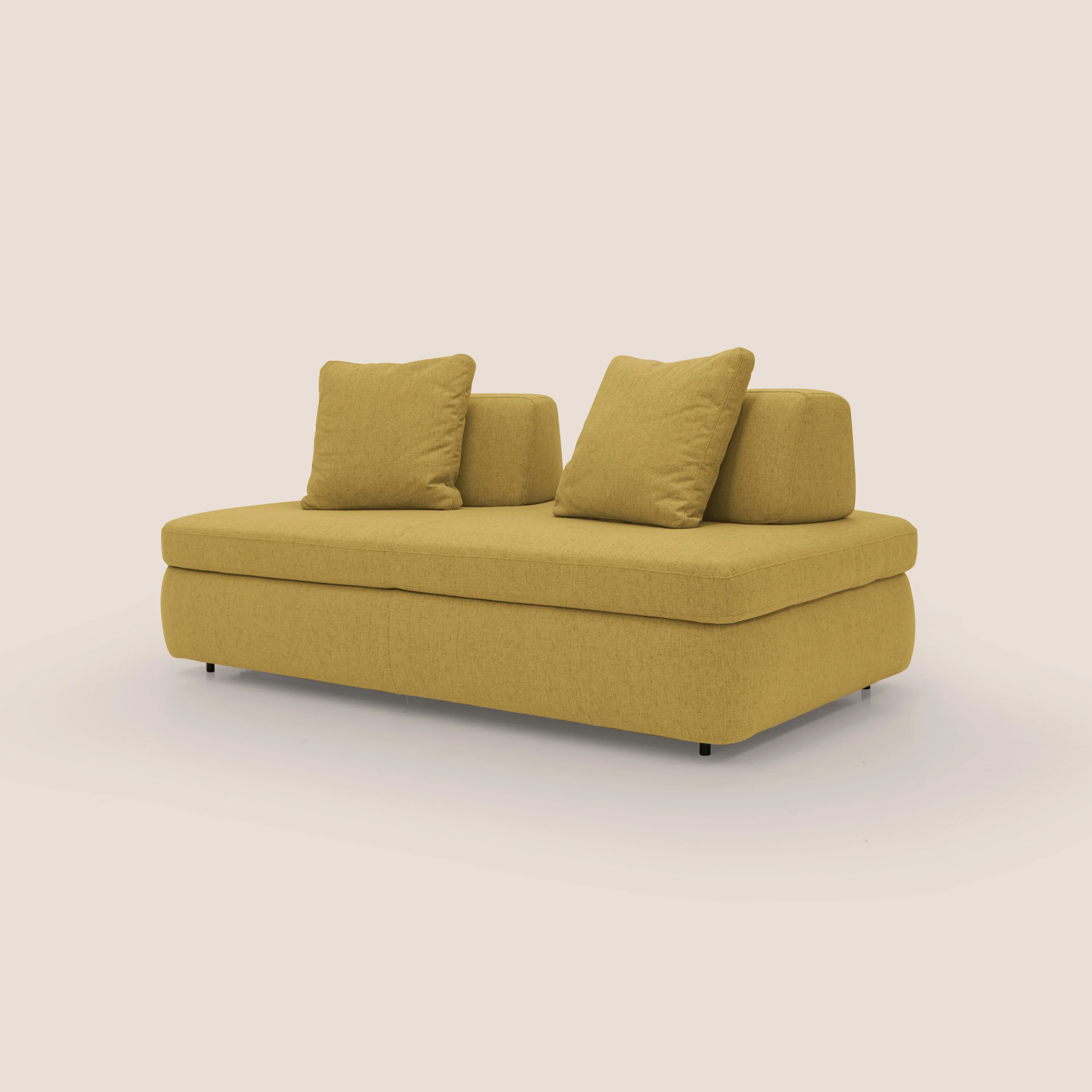 GRANSASSO Canapé convertible au design innovant en tissu imperméable T03 jaune - Image 4