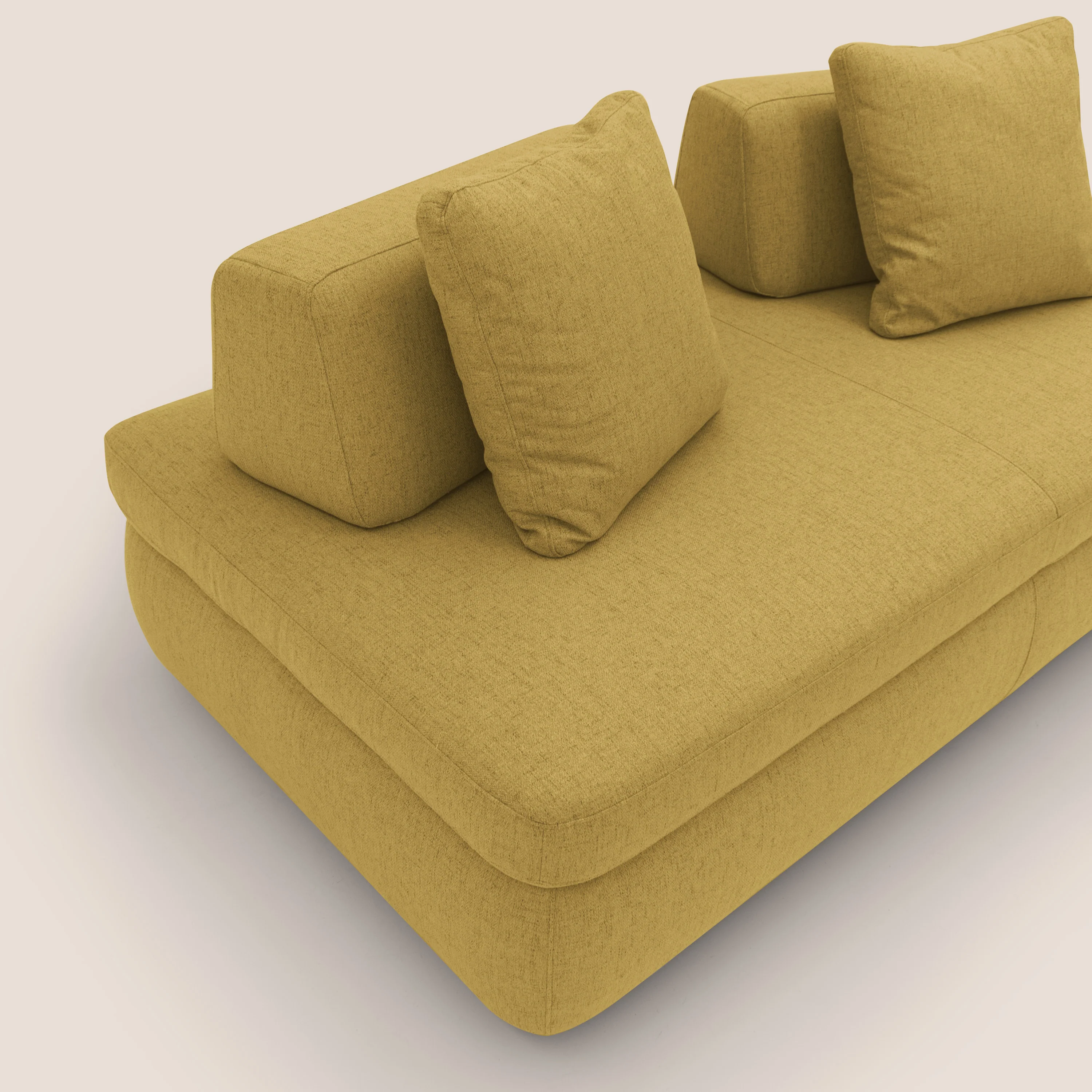 GRANSASSO Canapé convertible au design innovant en tissu imperméable T03 jaune - Image 6