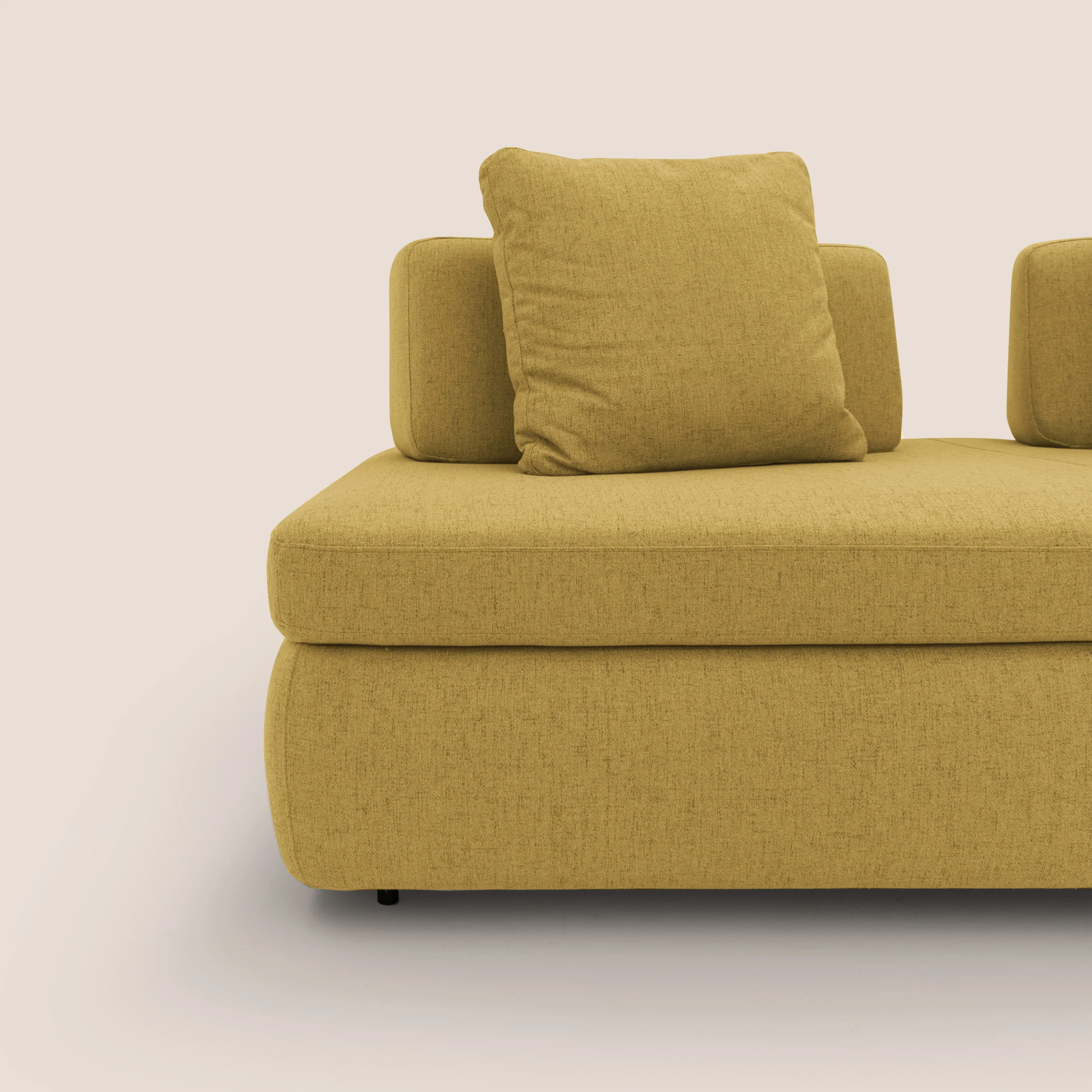 GRANSASSO Canapé convertible au design innovant en tissu imperméable T03 jaune - Image 7