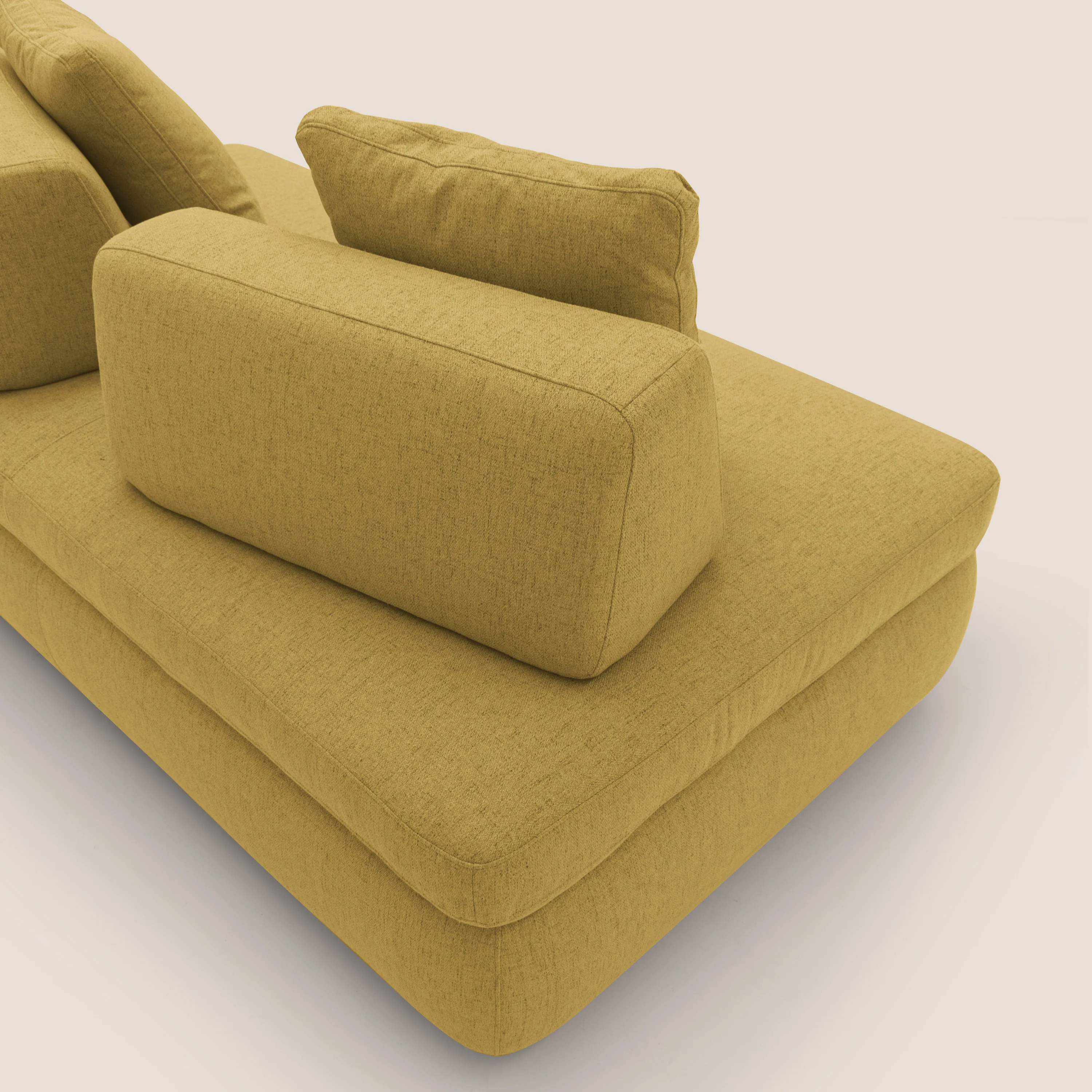 GRANSASSO Canapé convertible au design innovant en tissu imperméable T03 jaune - Image 8