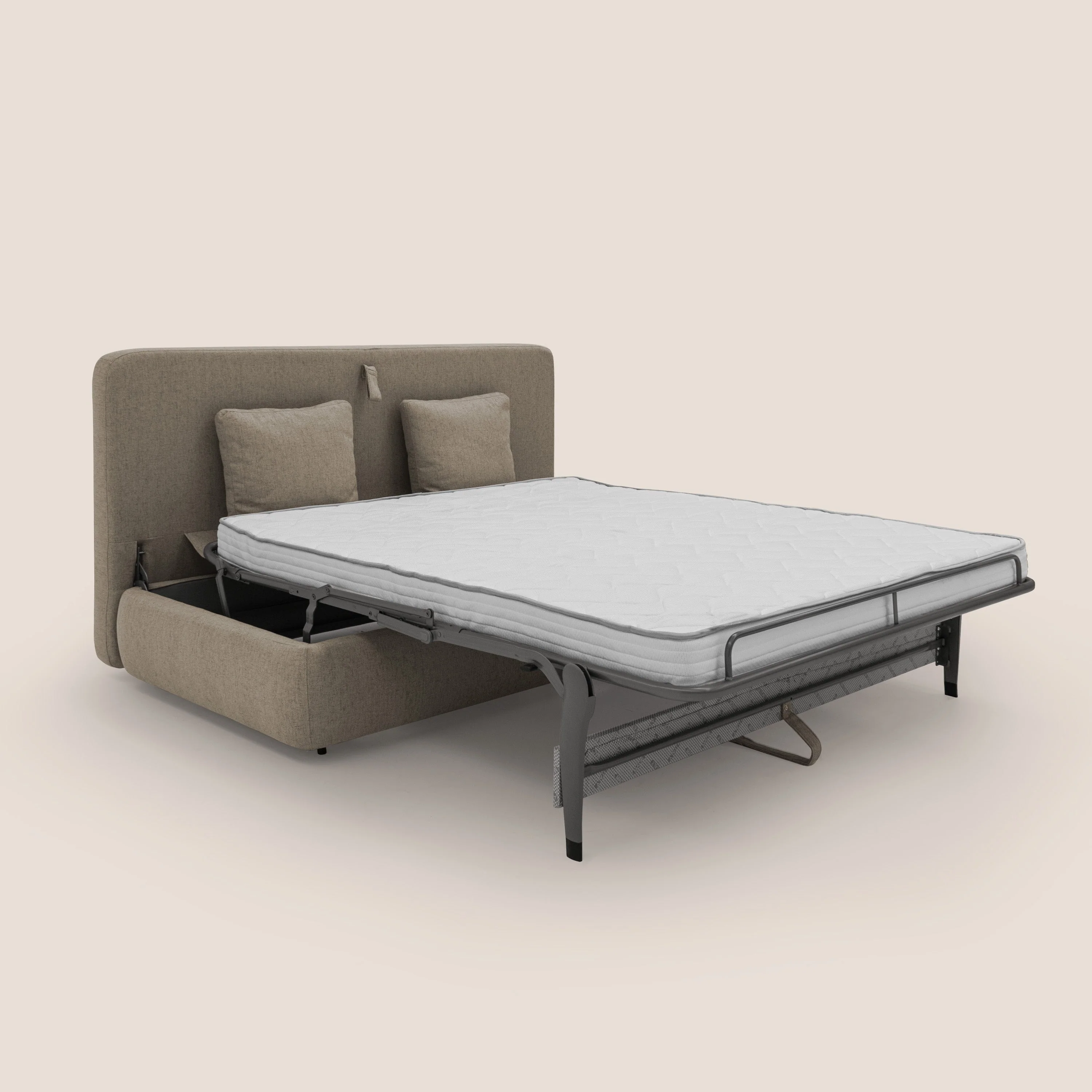 GRANSASSO Canapé convertible au design innovant en tissu imperméable T03 marron - Image 2
